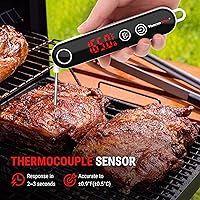Vista 2 de ThermoPro TP18 - Termómetro digital de lectura instantánea para carne, con sensor de termopar, termómetro de alimentos para parrilla, ahumador