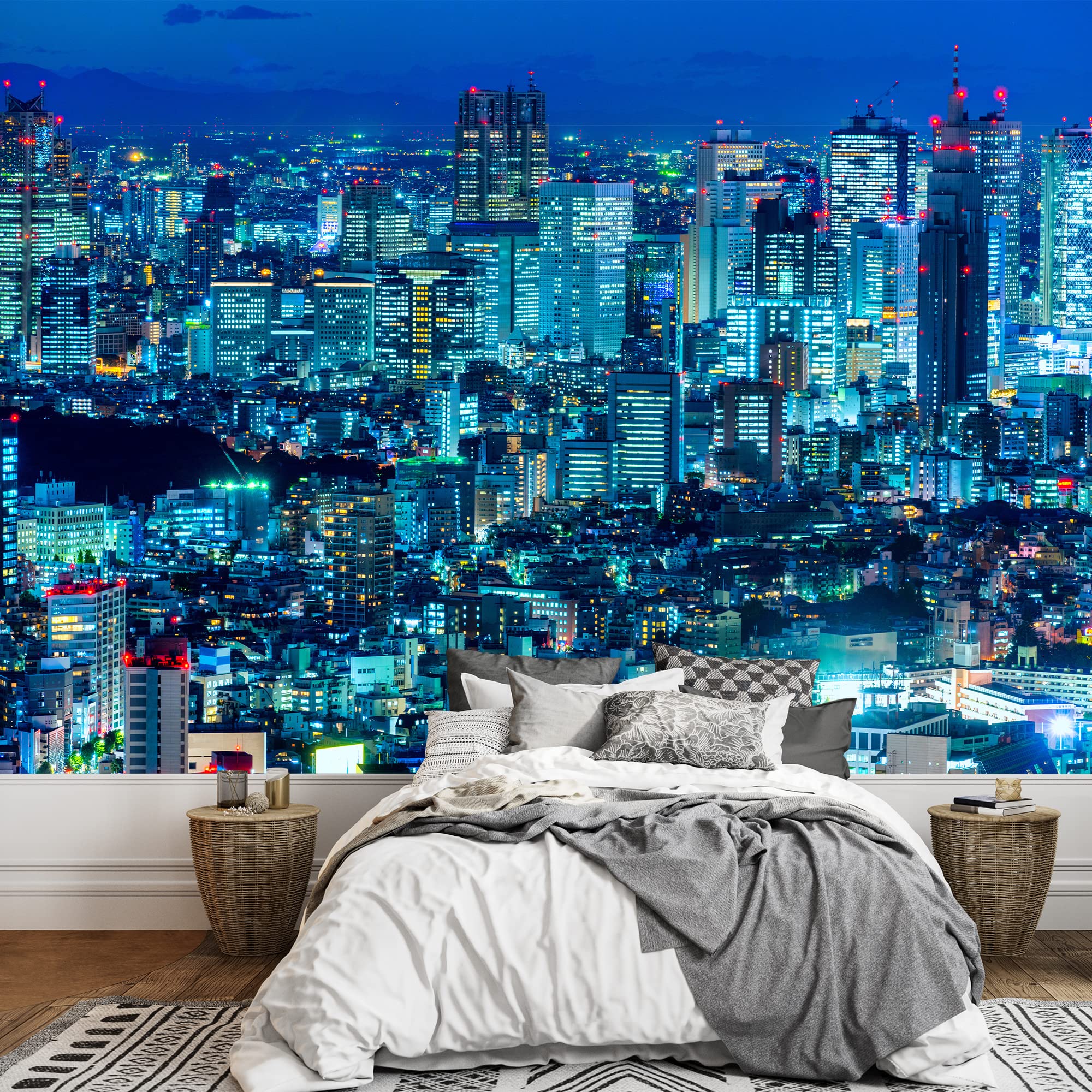 Amazon.com: wall26 - Tokyo Skyline, Shinjuku, Japan. - Removable