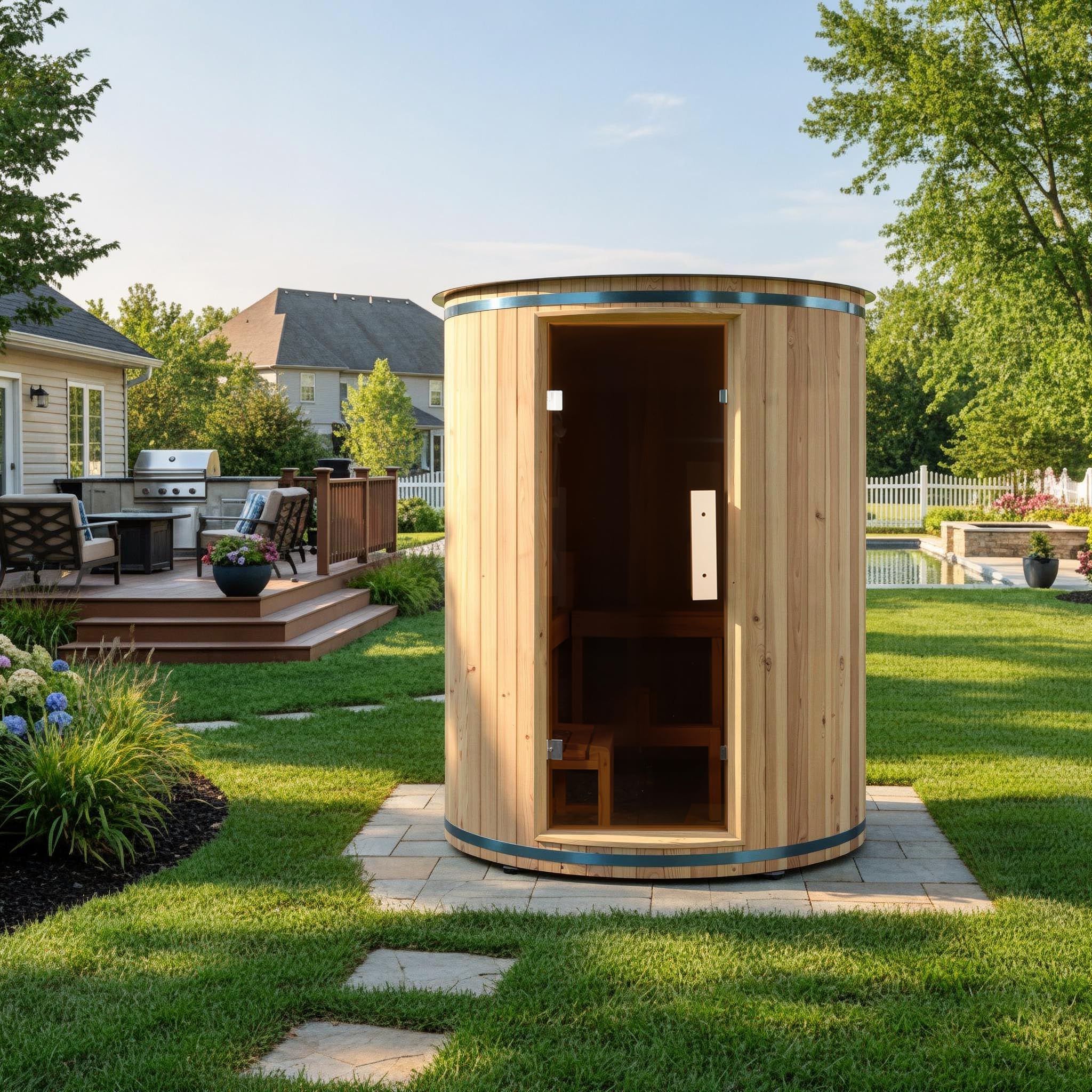 INFRADELUX Vertical Barrel Outdoor Sauna