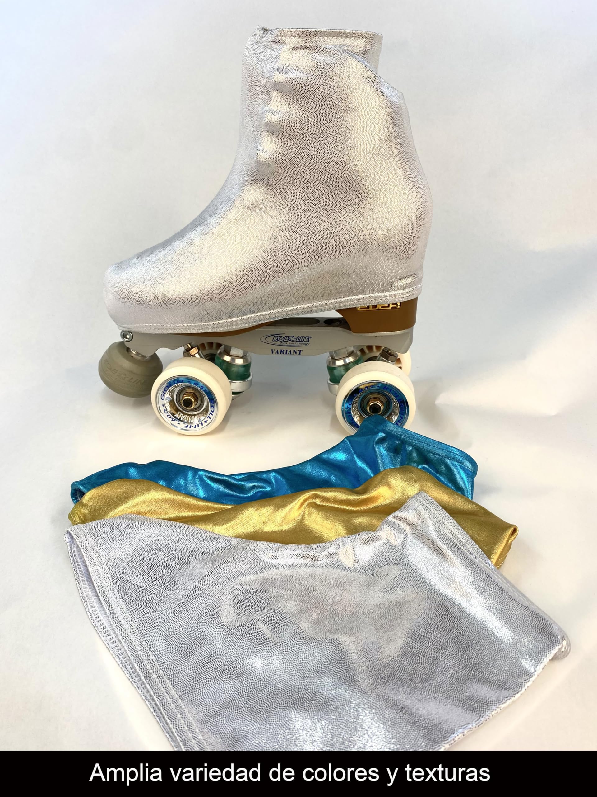 Cubre patín para niña y Mujer, Funda PatinSkate, Professional Skating, Patinaje Hielo,artístico o en línea. 180 Densidad. Talla Universal Adulto y niños. Color Brillante Dorado