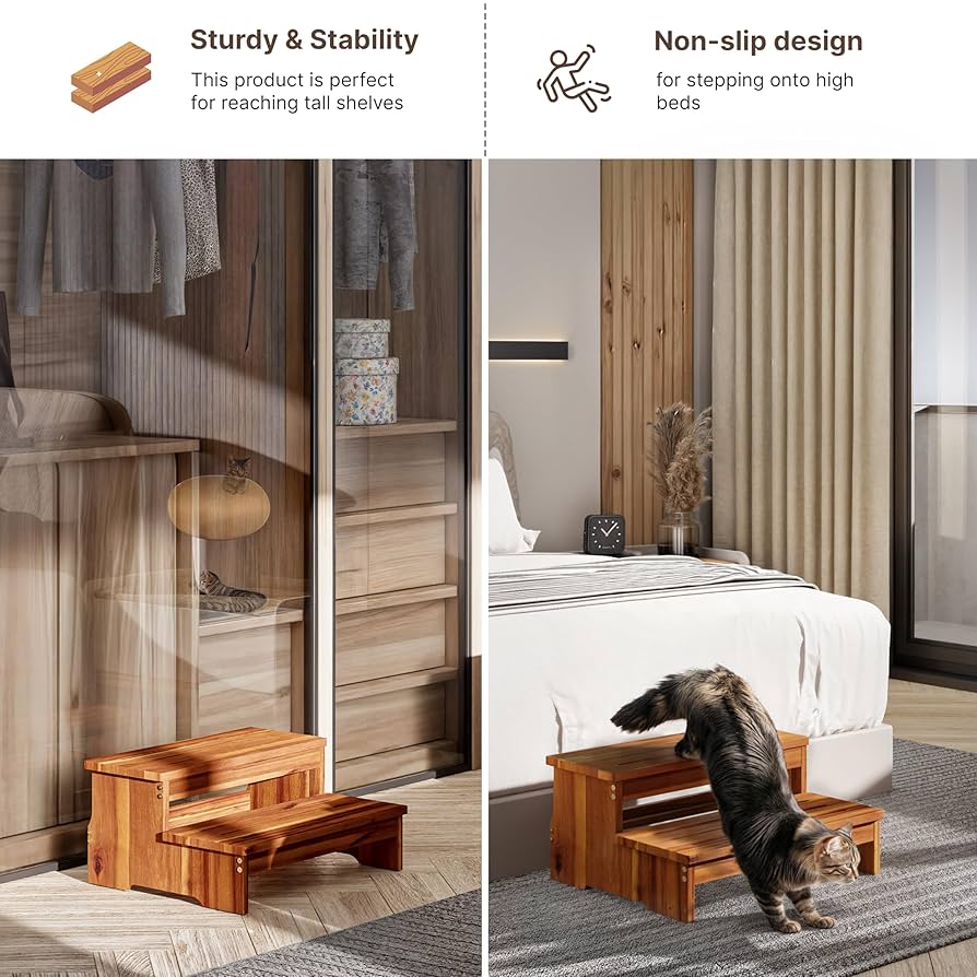 Tatay Lombok Rectangular Stool, Polypropylene, BPA-free, Wood Effect Finish, UVA Protection, Even 130 Kg, Suitable For 38 X 29 X 41 Cm Indoor And Outdoor, Grey