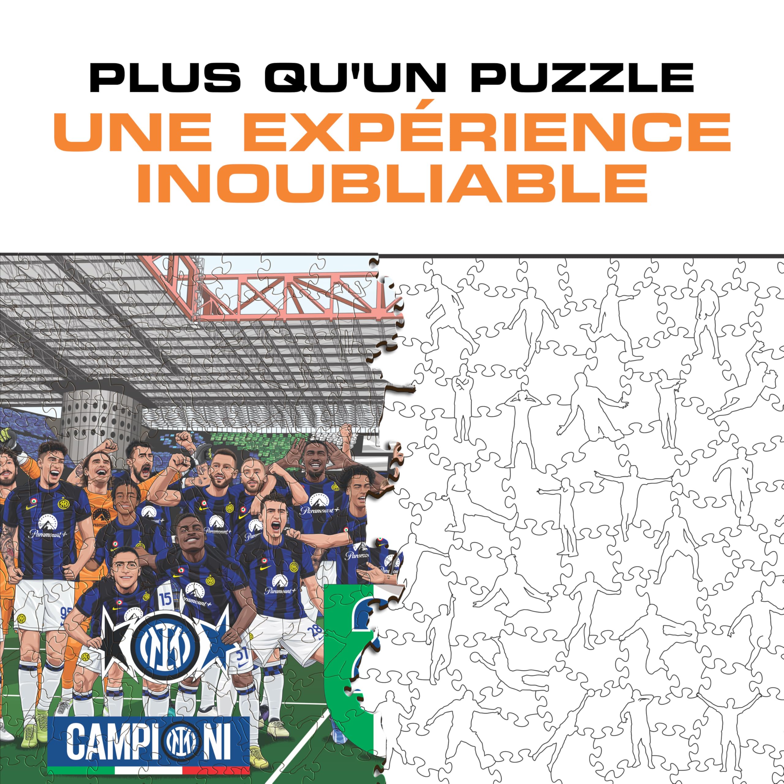 Iconic Puzzles - Puzzle en Bois, Multicolore, S, 150 pièces, Inter20Scudetto-S