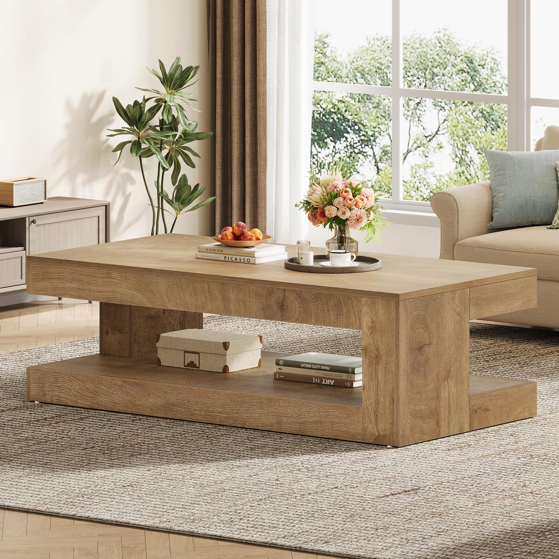 Tribesigns 47.24 inch Long Coffee Table