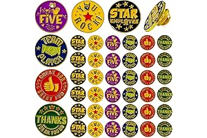 48 Pcs Amazon Employee Appreciation Lapel Pins, 3/4 Inch, 6 Style Employee Enamel Pins