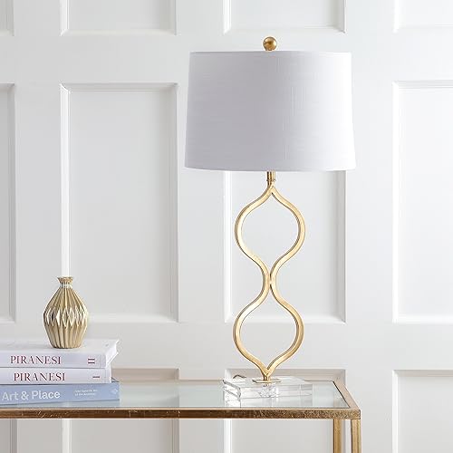 Miniatura 6 de JONATHAN Y JYL3028A Levi - Lámpara de mesa LED de metal/cristal de 31.5 pulgadas, lámpara de mesa de noche de transición contemporánea para