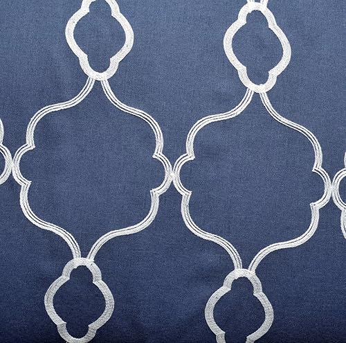 Miniatura 8 de Miuco, cortinas de imitación de lino con bordado marroquí, semitransparentes, con ojales para salón o dormitorio