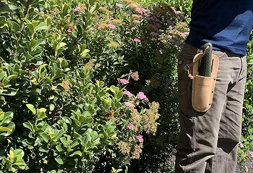 Miniatura 3 de MLTOOLS Funda de cuero para tijeras de podar  Fabricado en Estados Unidos  100% cuero de grano fino  Caja para equipo de jardinería con clip de