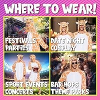 Vista 4 de Funziez! - Disfraz de Halloween para adultos, disfraz de animales y criaturas marinas, mameluco afelpado para cosplay, para mujeres y hombres