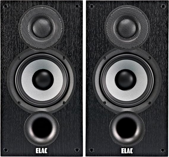 ELAC Debut 2.0 B5.2 Bookshelf Speakers, Black (Pair)