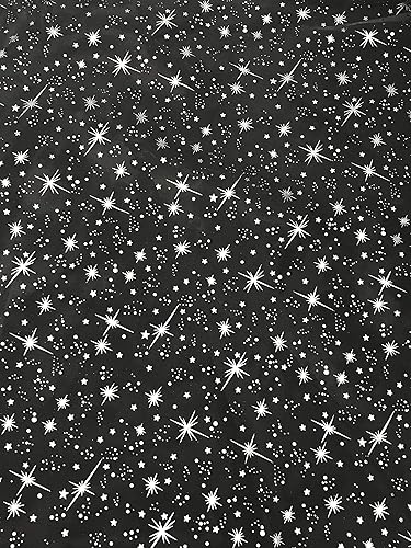 Miniatura 2 de New Creations Fabric & Foam Inc, 58/60 pulgadas de ancho Starburst plateado sobre tela de organza transparente blanca por The Yard