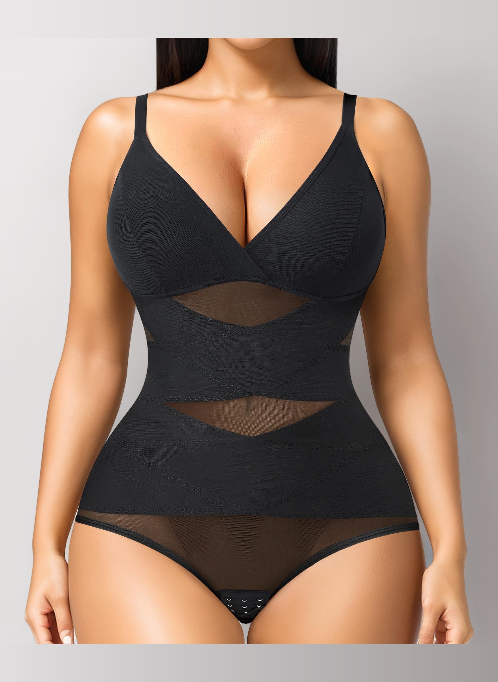 Junlan Shapewear Bodysuit for Women Seamless Body Shaper Tummy Control Waist Trainer Vest Shaping Leotard Tops