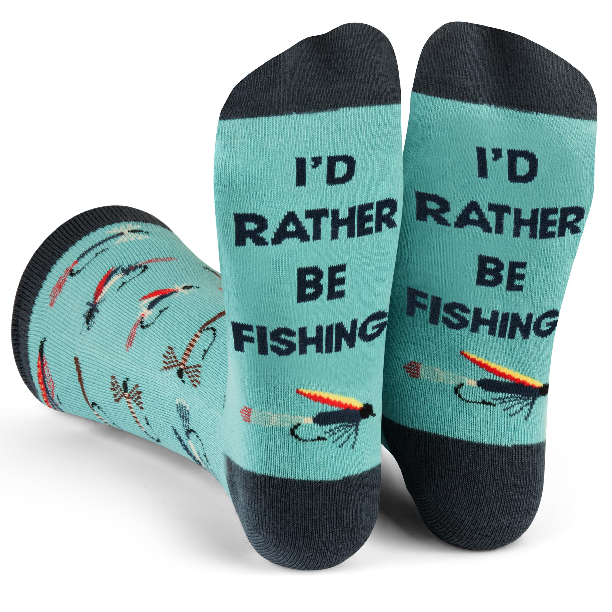 Lavley Fishing and Hunting Socks - Gag gift for hunters and fishermen - Great for Christmas, Father's Day or birthdays