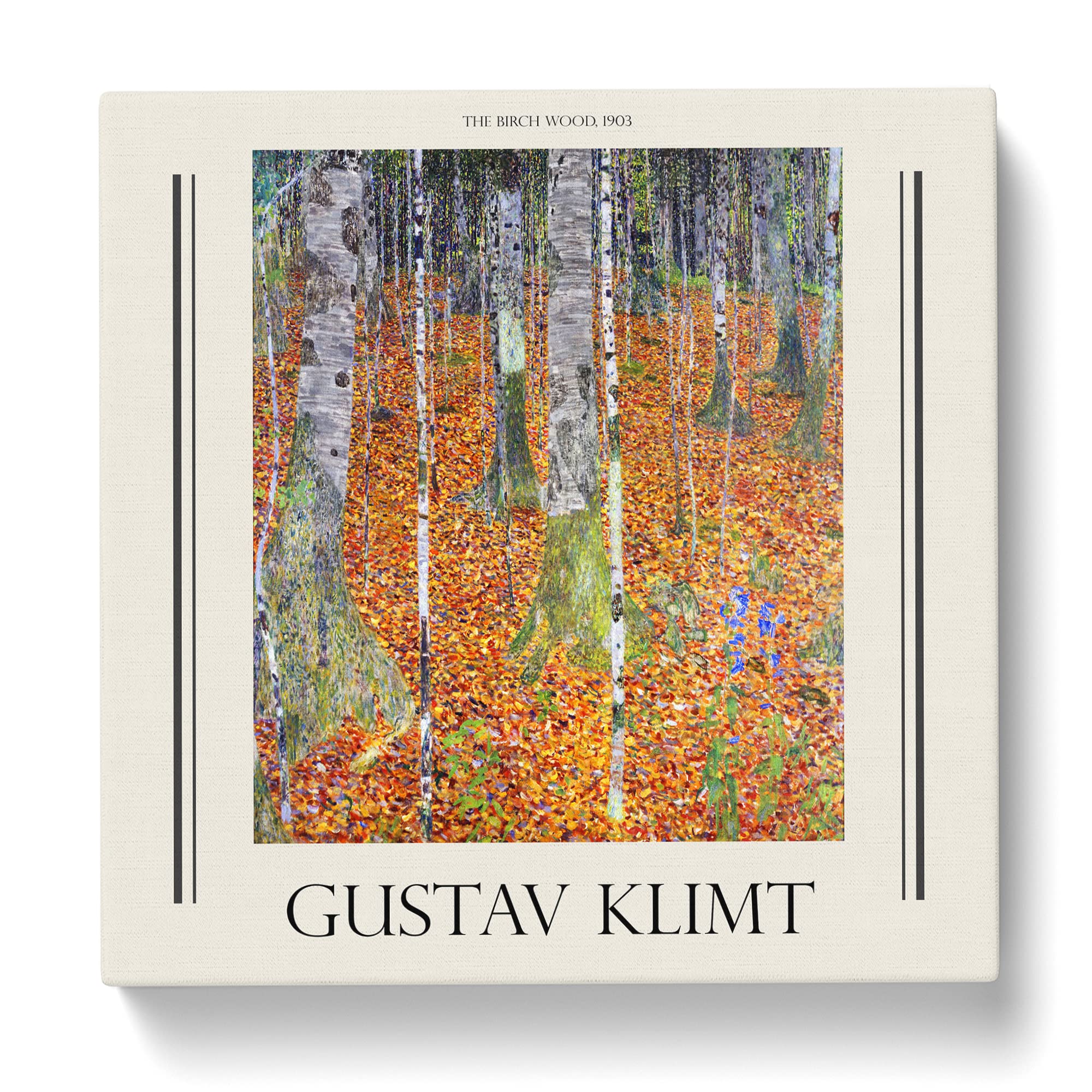 Birch Forest By Gustav Klimt Canvas Print, Mixed, 35L x 35W cm - Image 3