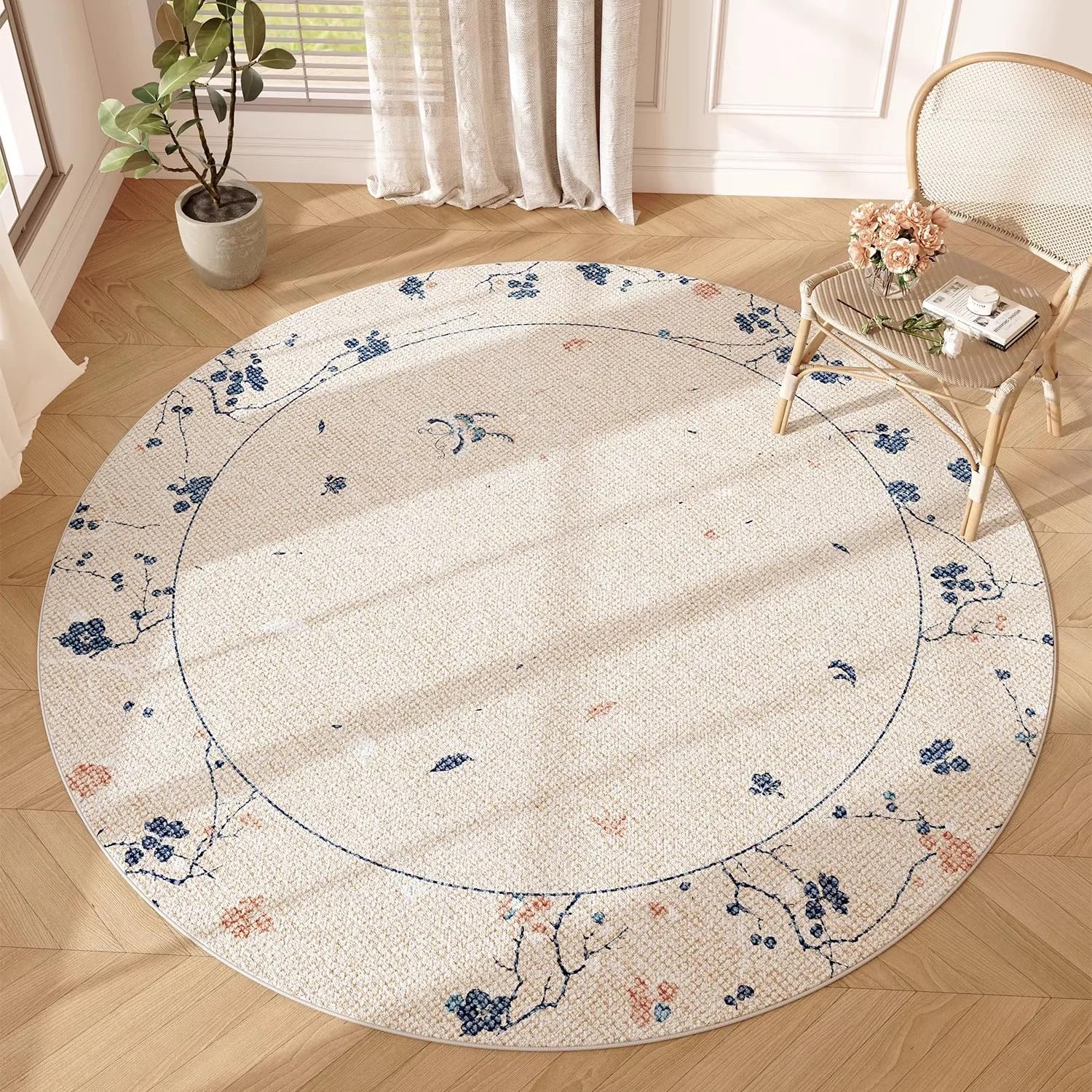 Tapis rond épais pour une descente de lit douillette et un salon cocooning