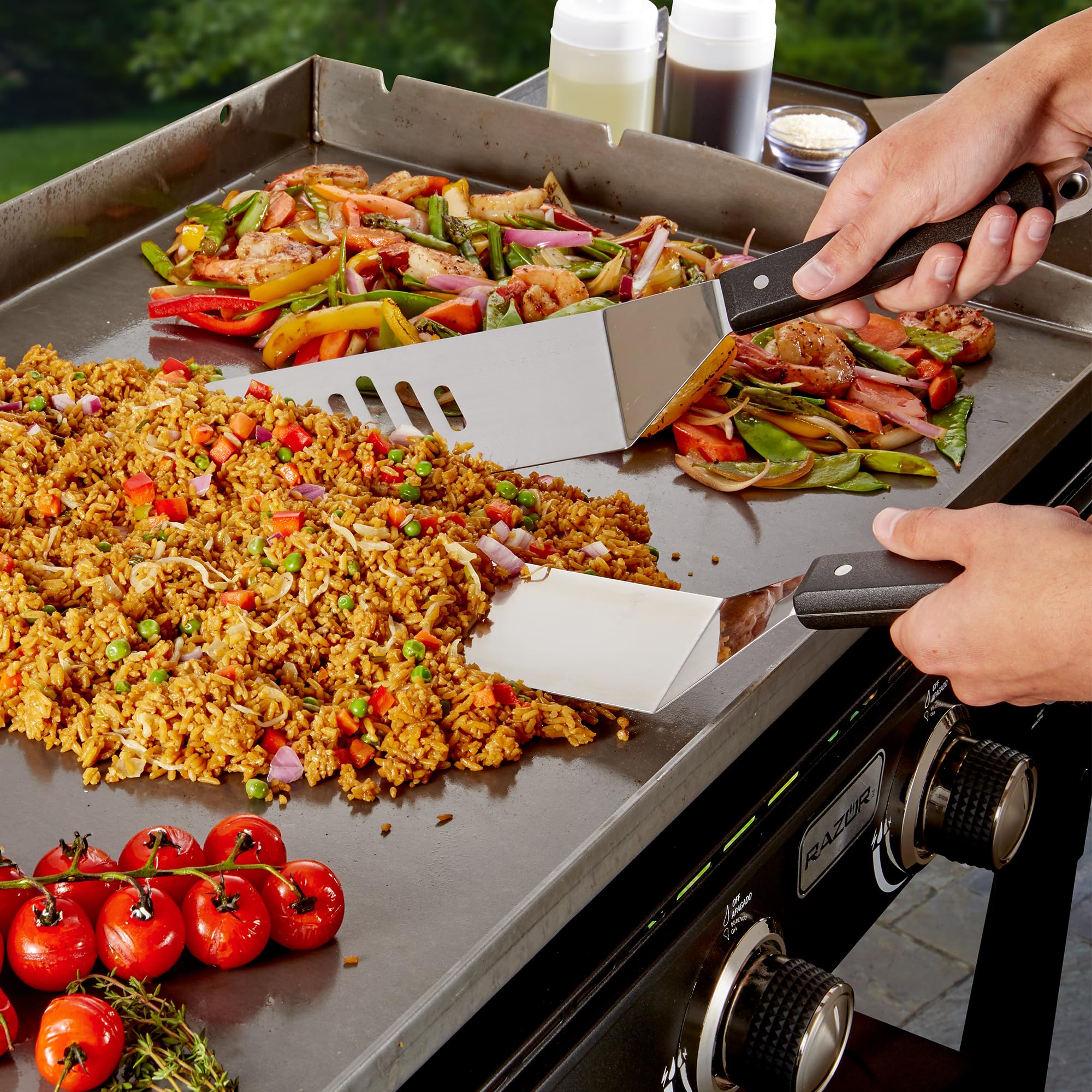 Amazon.com: Mr. Bar-B-Q 5-Piece Griddle Tools Set : Patio, Lawn