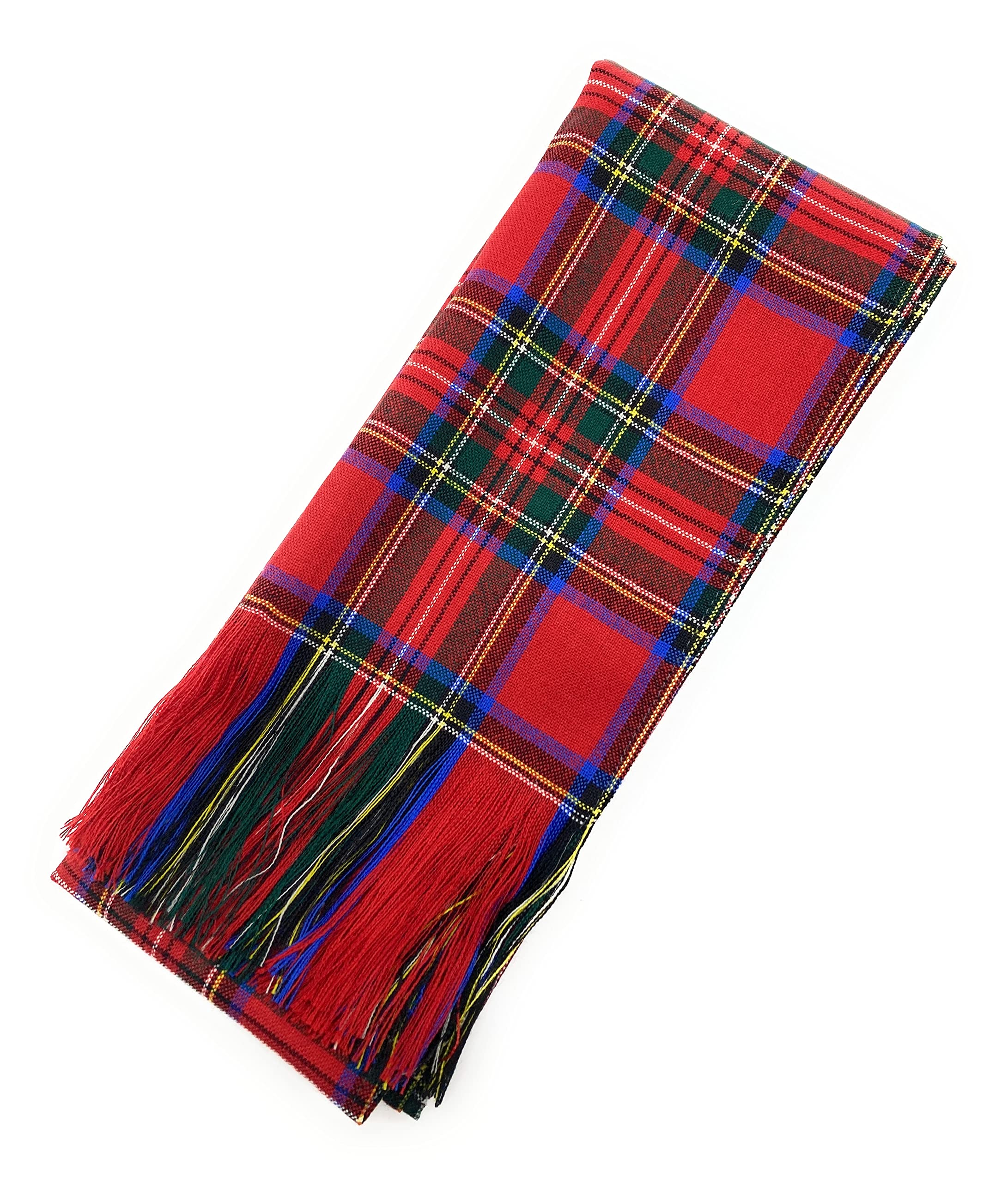 Traditional Pure New Wool Tartan Sash, Scottish Highland Wear, Ladies Burns Night Accessory, Wedding Wear (Royal Stewart)