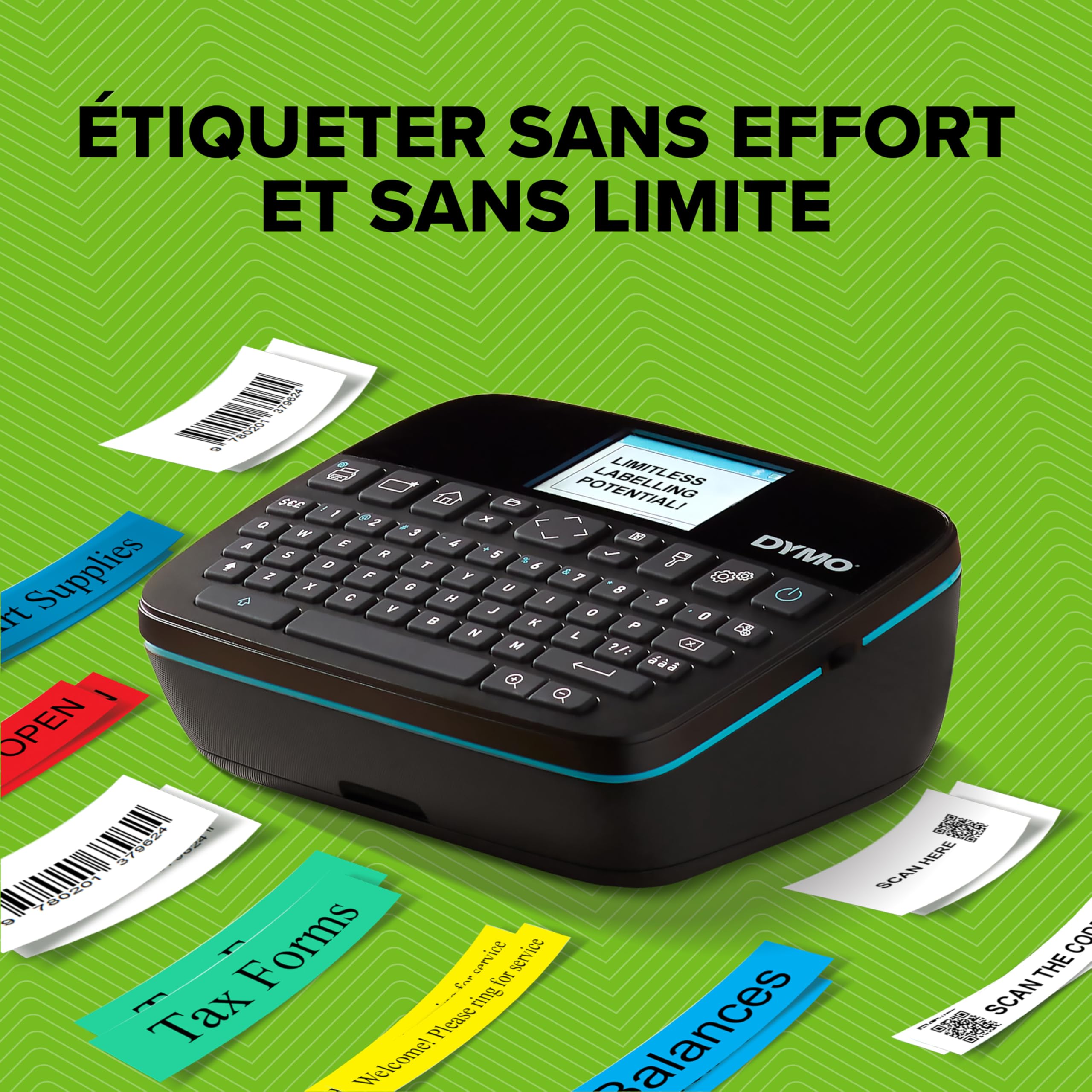 DYMO LabelManager Executive 640 CB Etikettendrucker mit Transportkoffer und 3 D1-Kassetten | Kompakter Etikettendrucker mit AZERTY-Tastatur | Bluetooth und USB Konnektivität