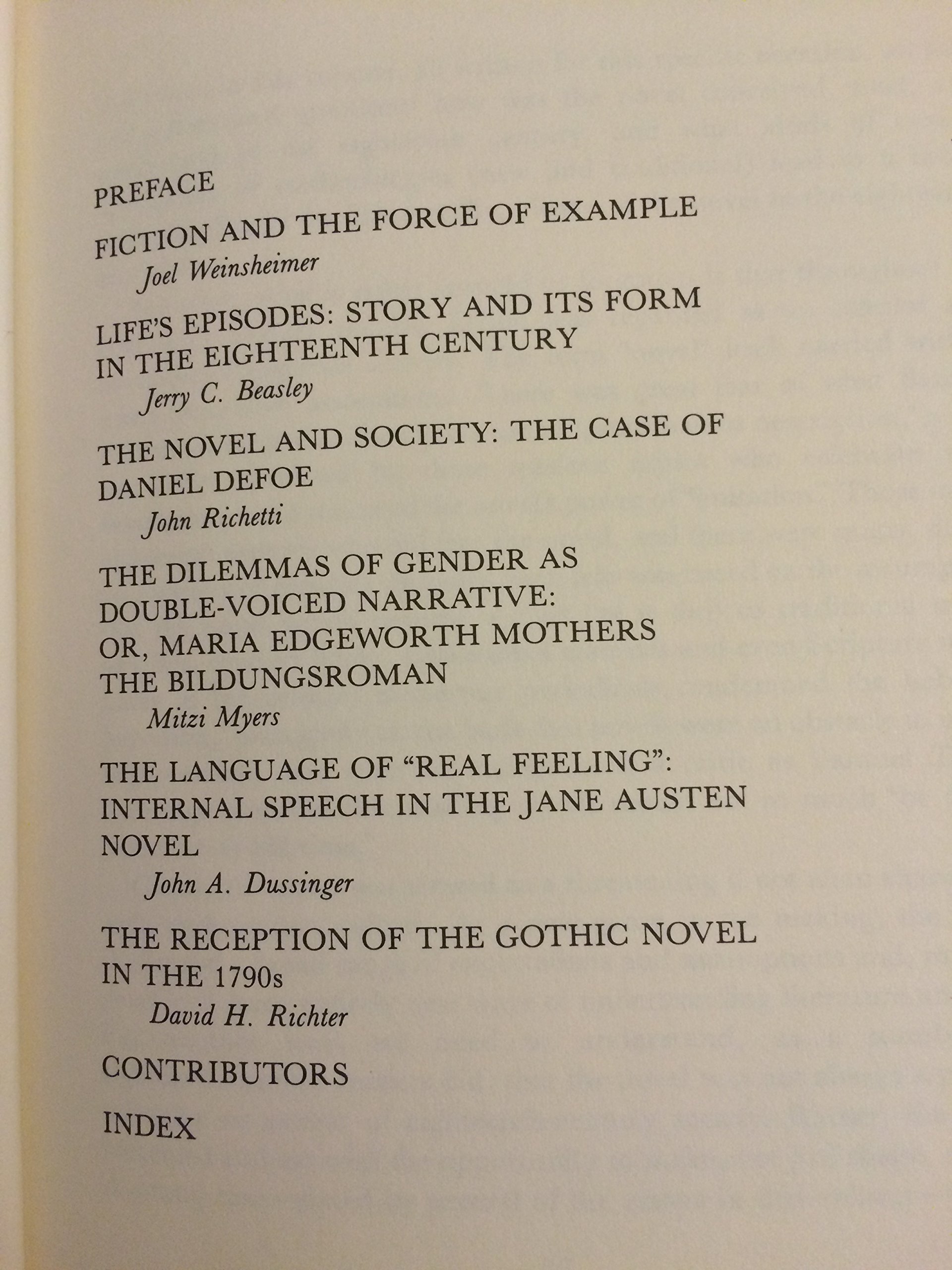 Idea of the Novel in the 18th Century: No 3 (Studies in Lit 1500-1800)