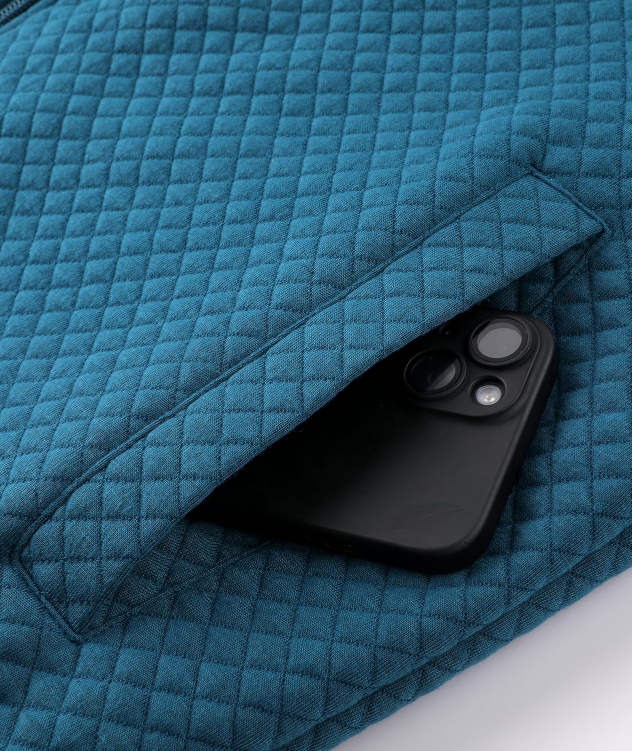 ZITY Men's Zip Up Hoodie Sherpa Lined Heavyweight Jacket Waffle Knit Fleece Thick Winter Warm Sweatshirt - Image 6