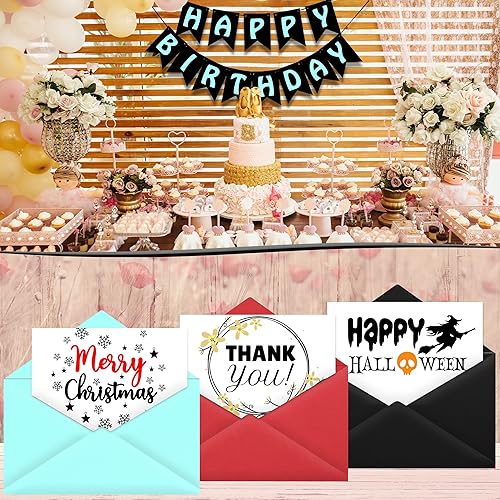 Vista 64 de 24 hojas de papel de cartulina negra de 8.5 x 11 pulgadas para tarjetas de bricolaje, invitaciones, álbumes de recortes y otras manualidades