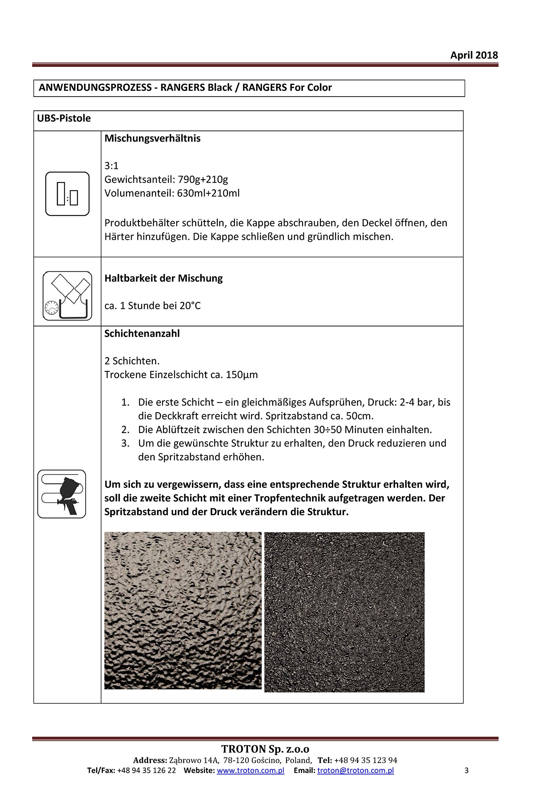 Troton Revestimiento de uretano 2K negro, 1 kg, resistente a los arañazos