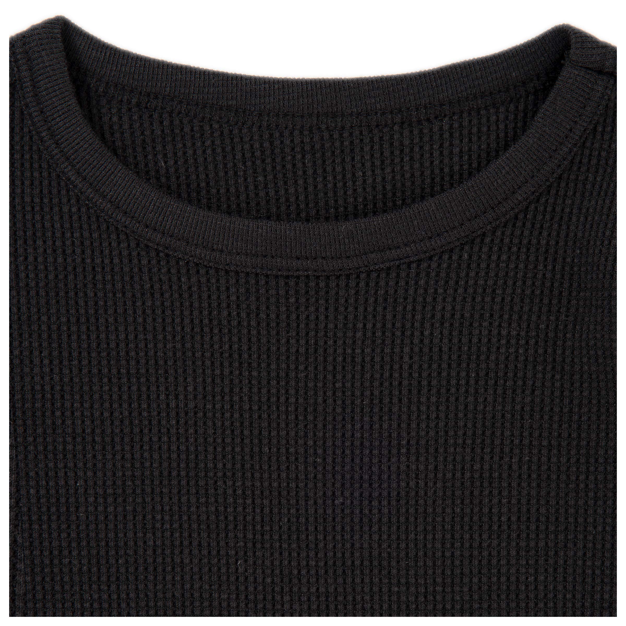 Fruit of the Loom Chłopięcy top premium 2-pak termiczny waflowy, Czarny/naturalny, 14-16