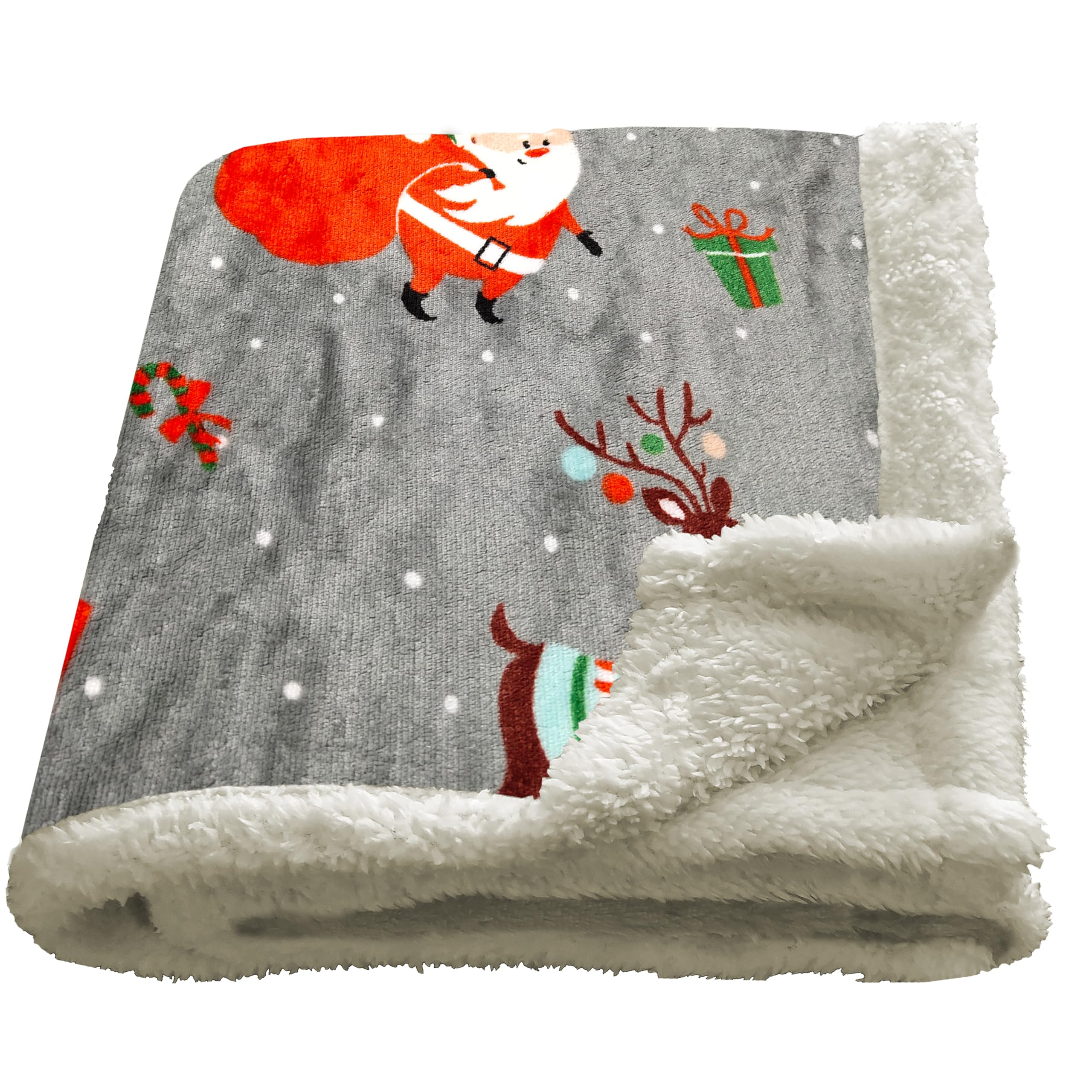 Olivia Rocco Teddy Fleece Duvet Cover Set Printed Super Soft Quilt Sets Check Stars Stag Design Warm Winter Bedding With Sherpa Reverse, Single Christmas Friends - View #10