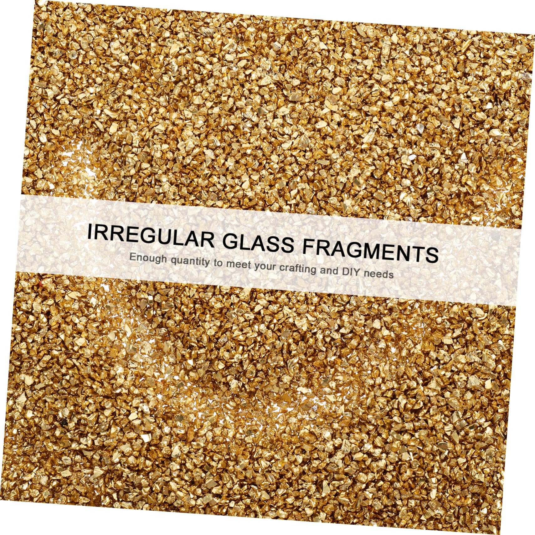 Unregelmäßiges Glas 500g Gold Metallic Chips 2mm Bastelmaterial für Epoxidharz Nagelkunst und Kreative Dekorationen
