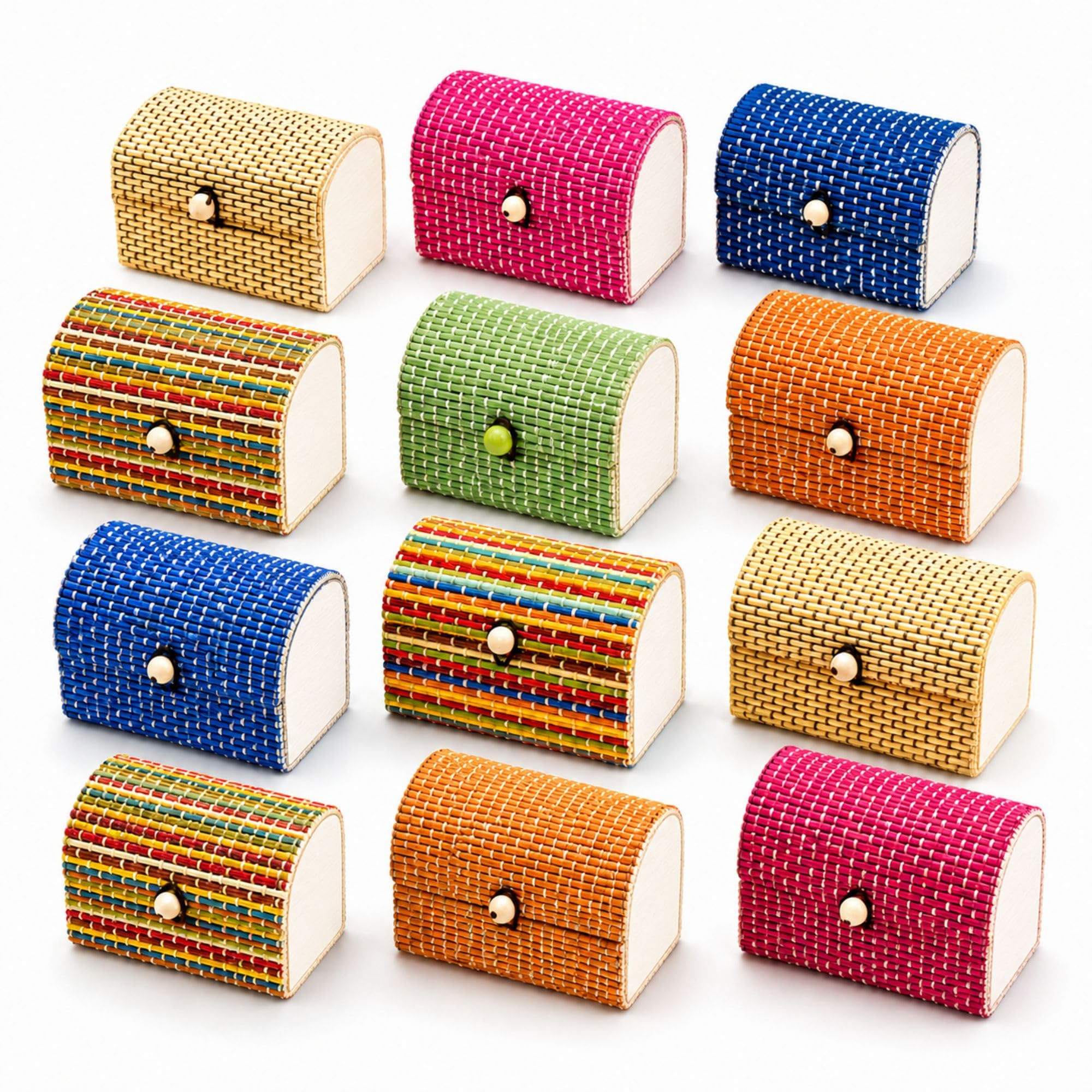 Birthday Popper Bamboo Wooden Decorative Boxes - Set of 12 as Birthday Return Gift | Handmade Bamboo Jewelry Storage & Organizer Box | Home Decor Eco-Friendly Boxes for Kids, Girls, Women-picture-28