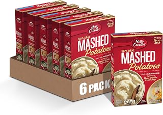 Betty Crocker Gluten Free 100% Real Potato Buds Mashed Potatoes, 28 oz (Pack of 6) - Quick Easy Side Dish
