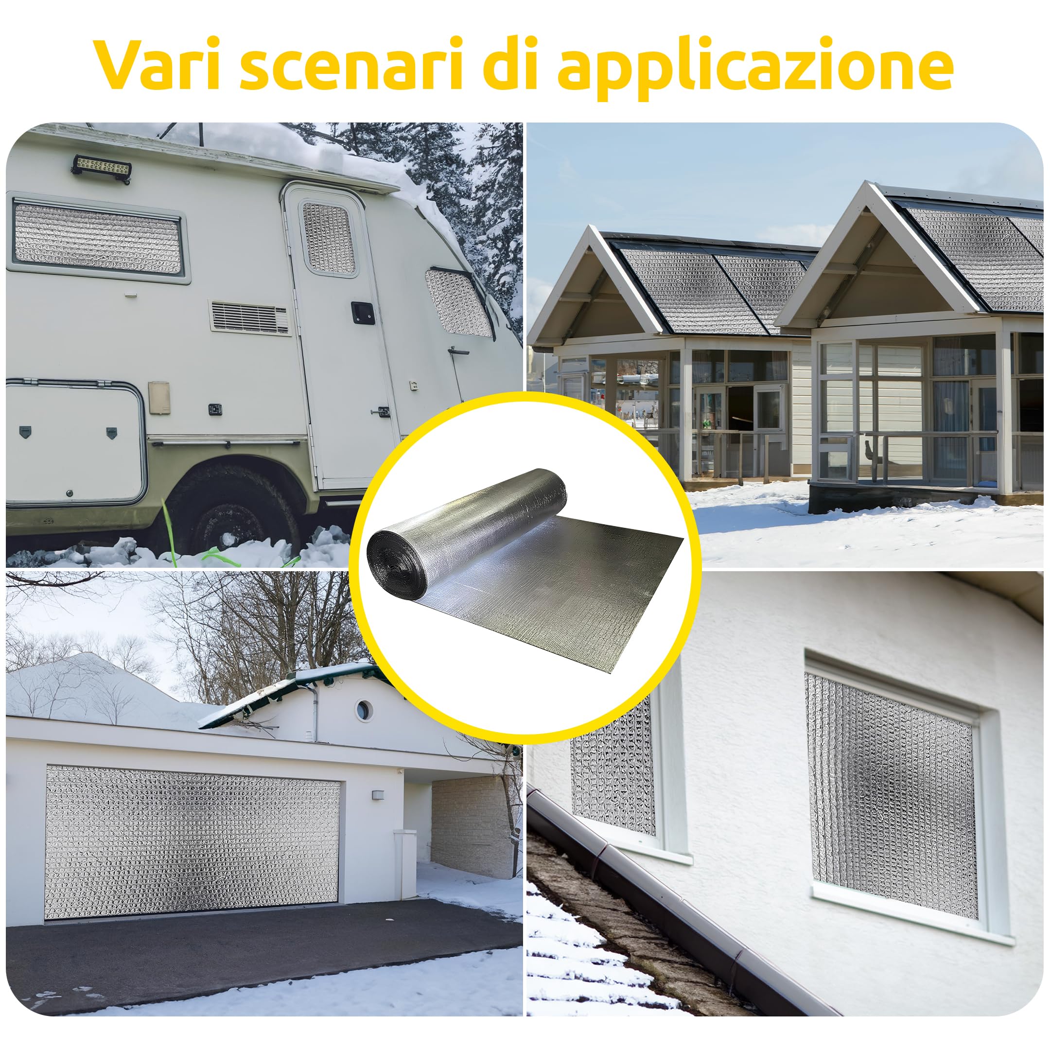 Optimer System - Isolamento Termico Riduce il Freddo e il Calore - Pannelli Riflettenti per Termosifoni Riduce la Perdita di Calore - 10x1.20m - 12m²