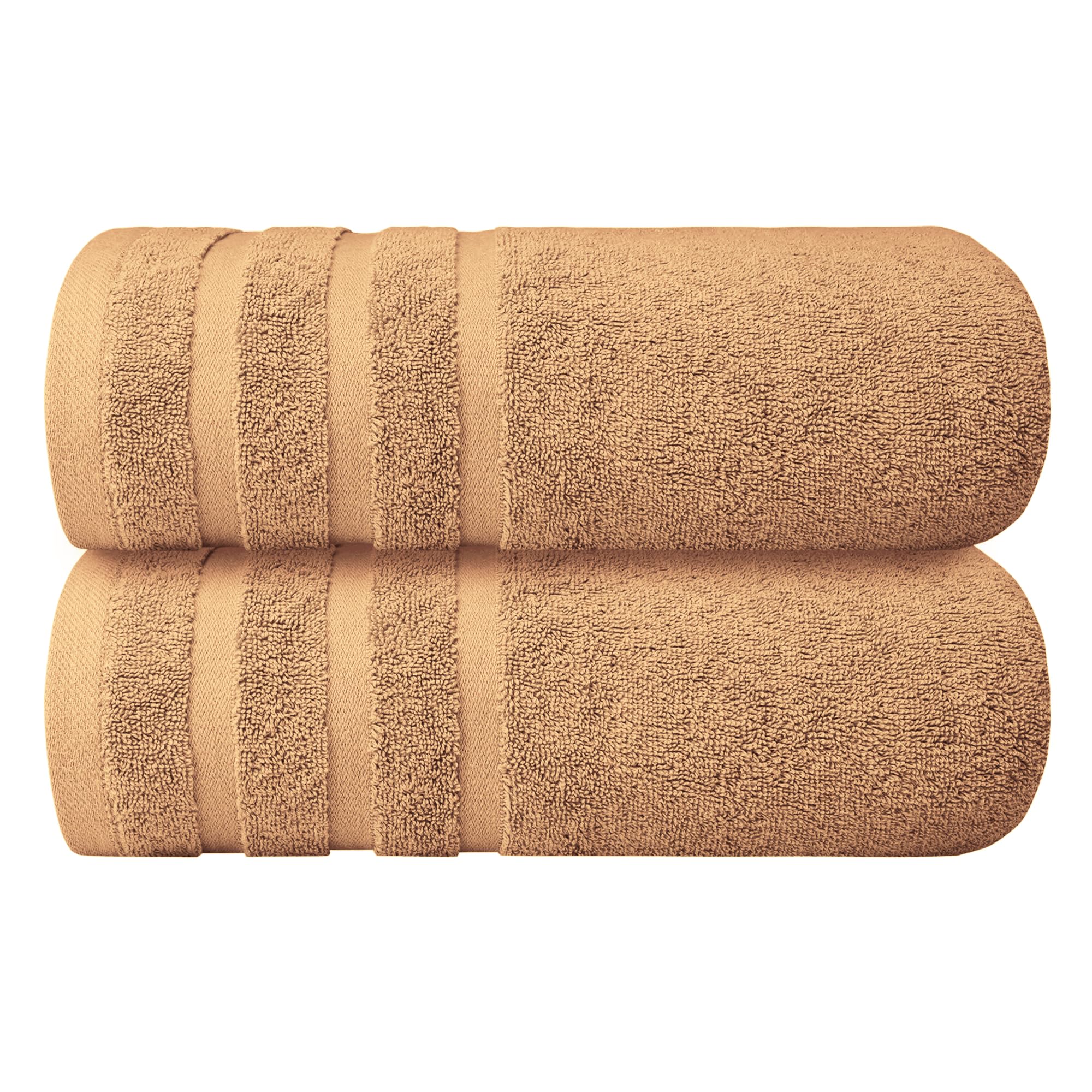 Infinitee Xclusives Juego de 2 toallas de baño (70 x 140 cm), 100 % algodón suave hilado en anillo, toallas ultra suaves y altamente absorbentes para spa, gimnasio, hotel y uso diario en el baño