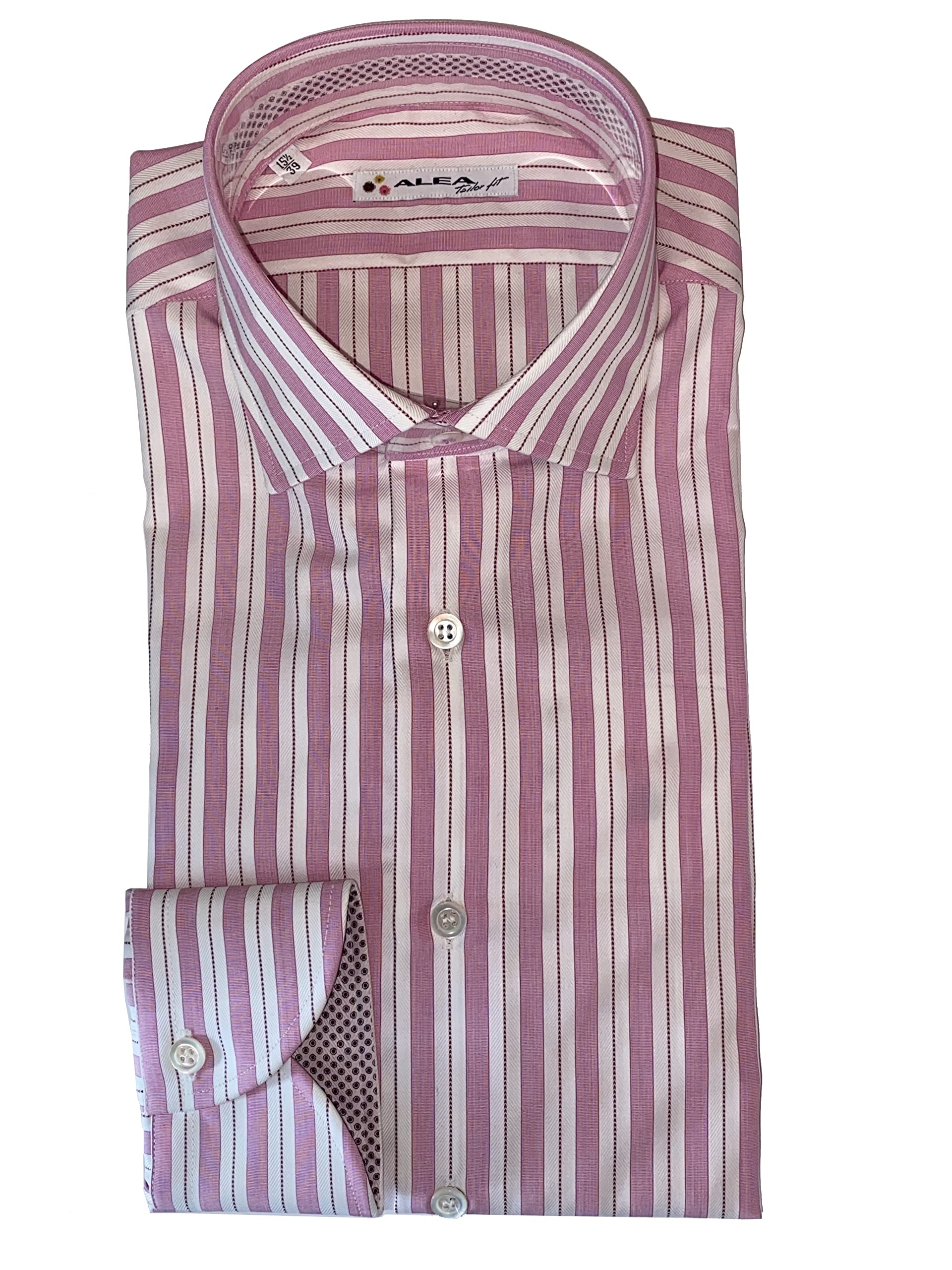 Alea Camicia Uomo Collo Mezzo Francese 39 (15" 1/2) 5722 (002) Cotone con Contrasti