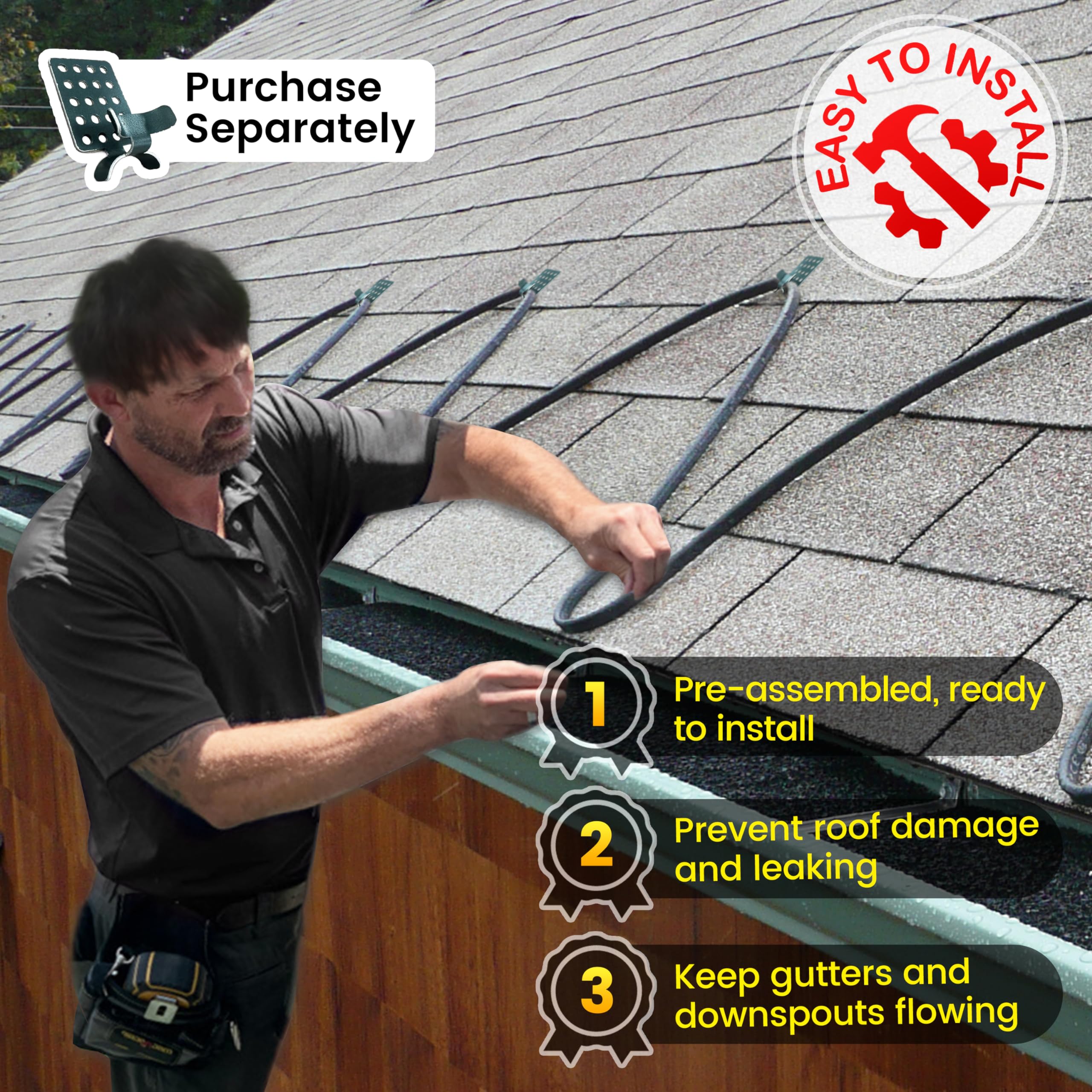 YeloDeer Gutter Heat Cable - Self-Regulating Roof De-Icing - View #7