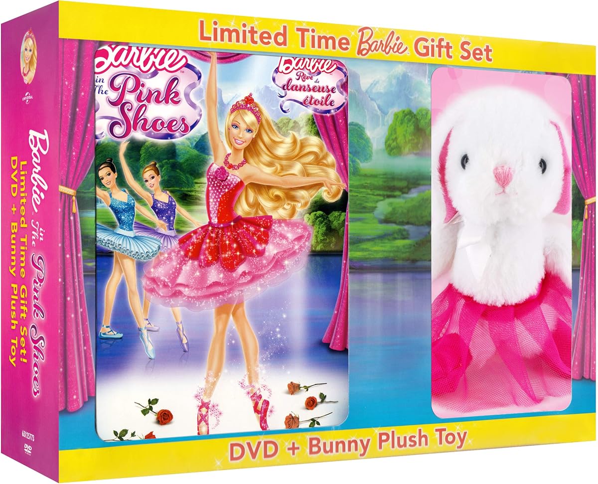 Barbie: The Pink Shoes with Bunny Plush Gift Set