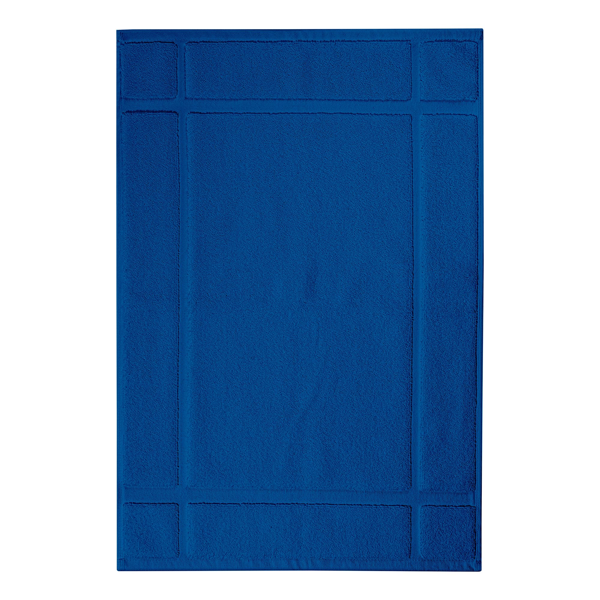 Ample Decor Cotton Bath Mats 24 X 17 Inches, 1350 GSM Oeko Tex Certified Solid Construction Thick & Plush, for Bathroom Floor, Shower - Navy