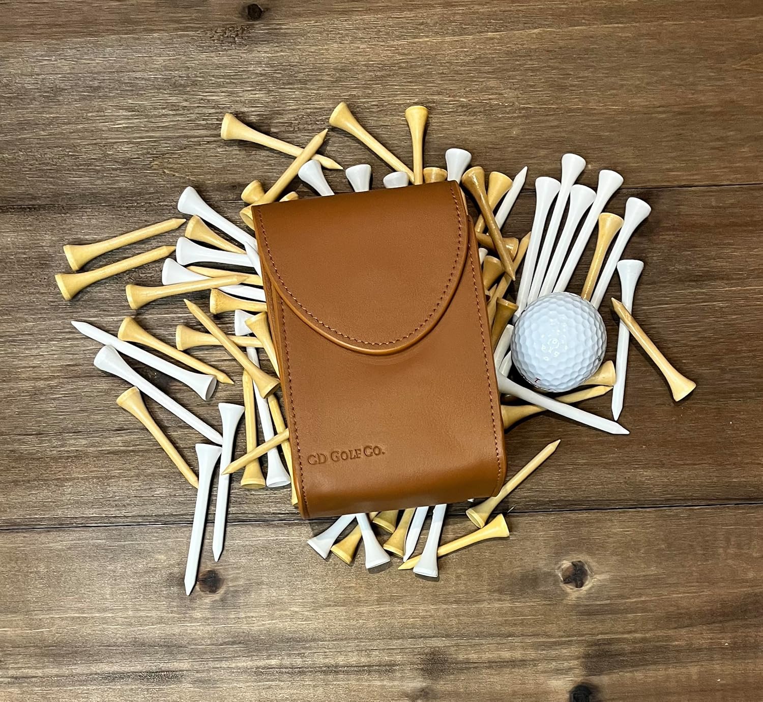 Golf Rangefinder Case - Preimum Leather, Magnetic Close, Universal Fit, Bushnell, Callaway, Belt Loop, Stylish Stitching