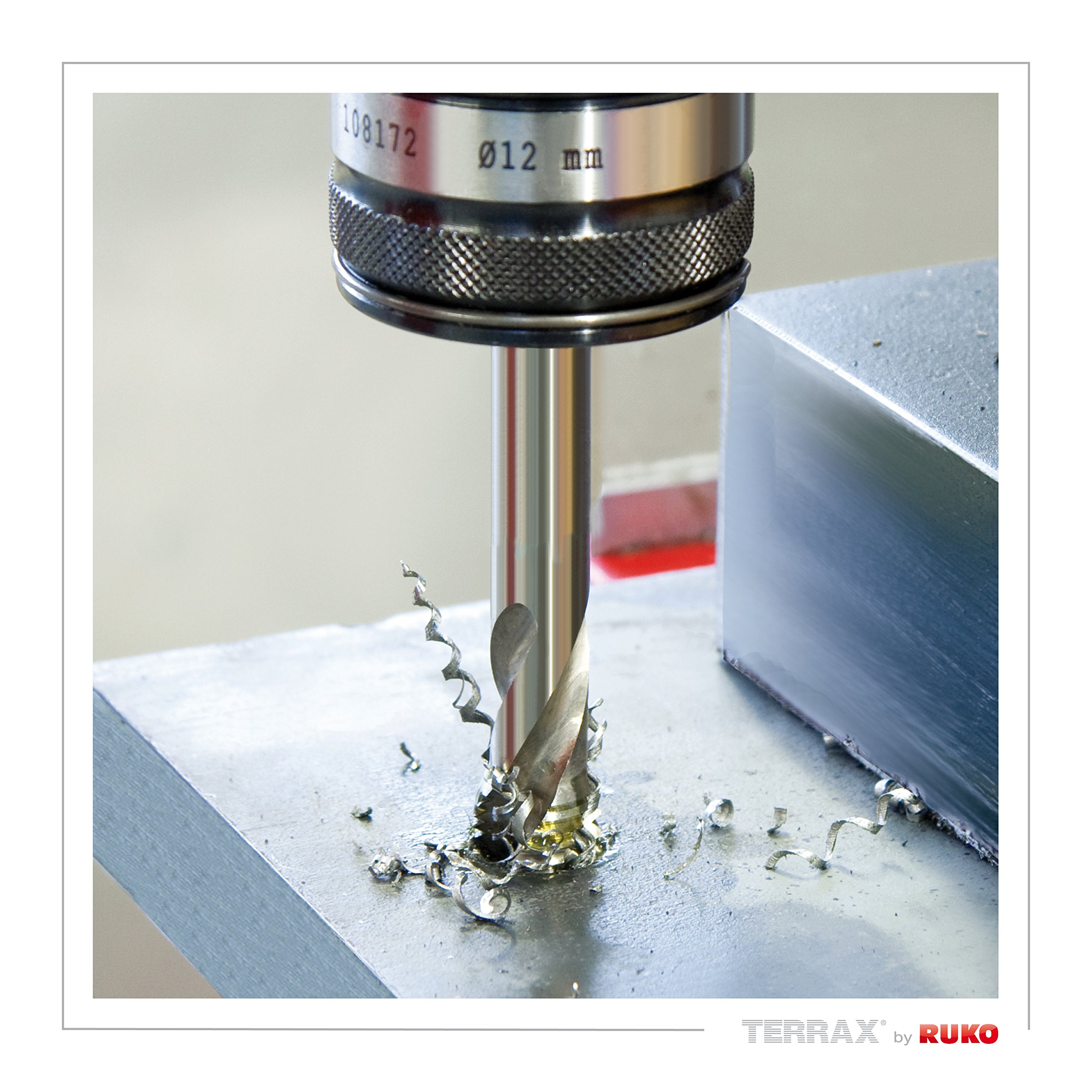 TERRAX by RUKO Machine Screw Drill Bit Set M DIN 371/376 Form B with Hose Cutting HSSE-Co 5 in Plastic Cassette, A245057ETX