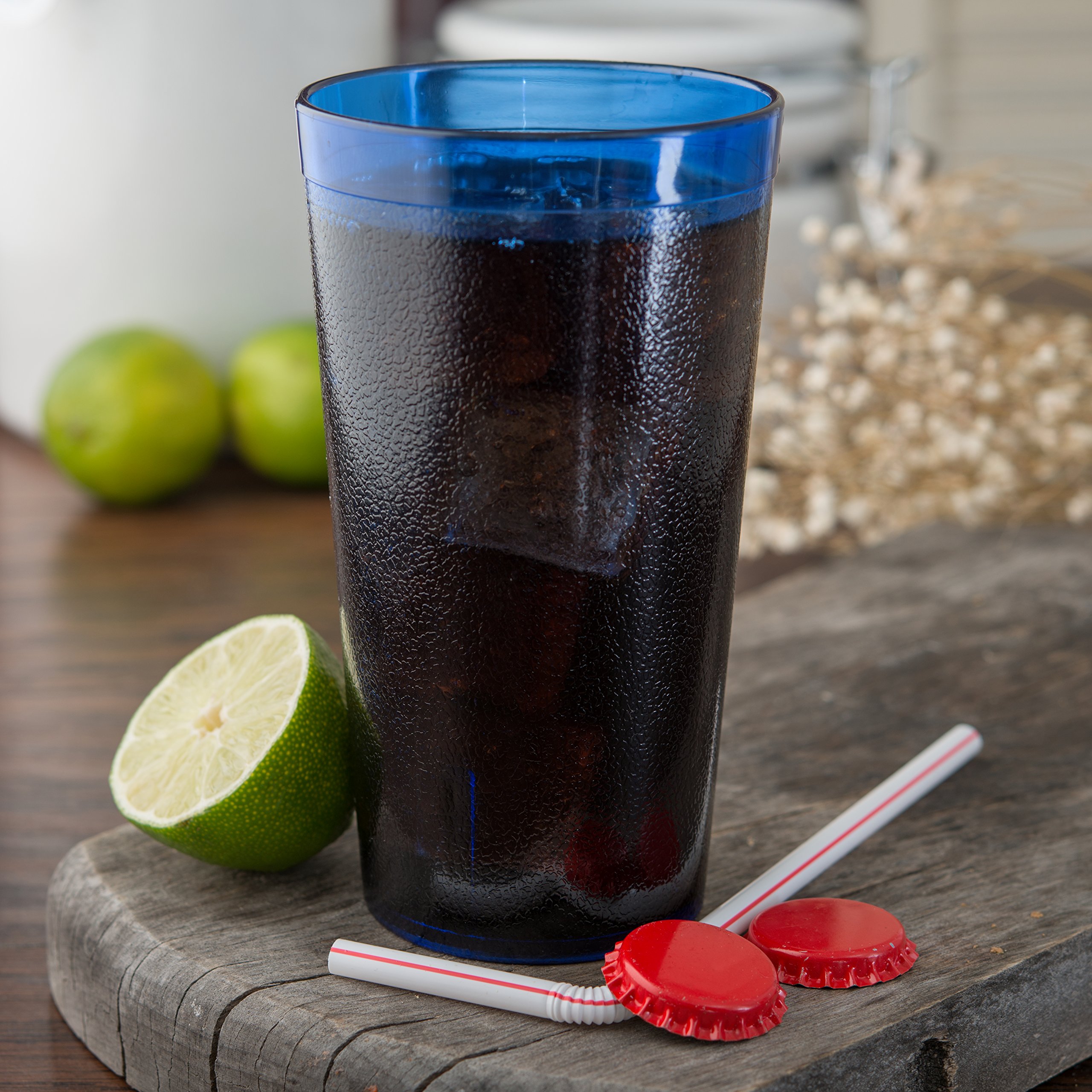 Amazon.com: Carlisle FoodService Products Stackable Tumbler Plastic Tumbler  with Pebbled Exterior for Restaurants, Catering, Kitchens, Plastic, 16  Ounces, Royal Blue, (Pack of 72) : Home & Kitchen