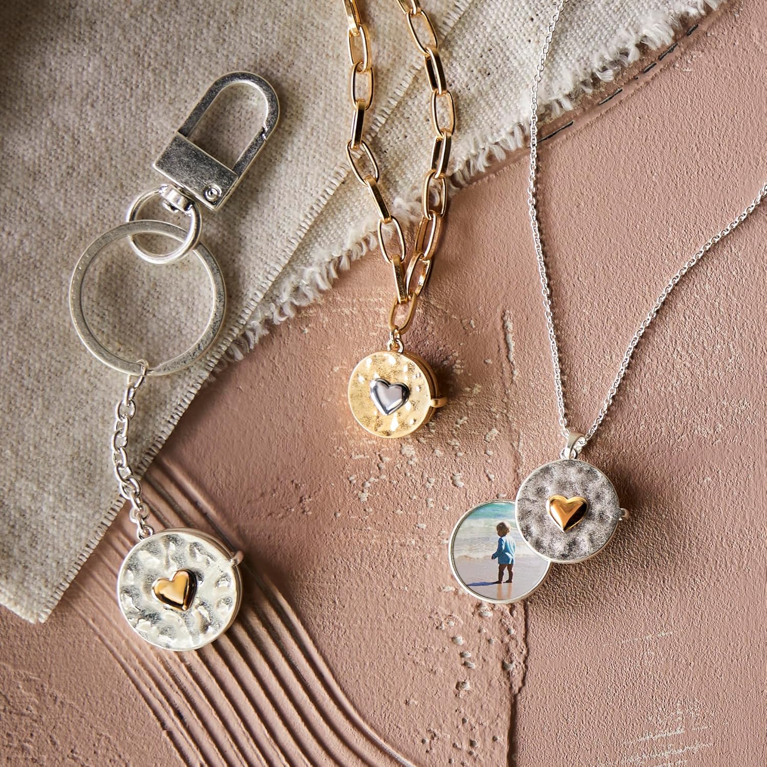 DEMDACO Love You Womens 7 Inch Plus Extension Brass Adjustable Chain Boxed Charm Locket Bracelet