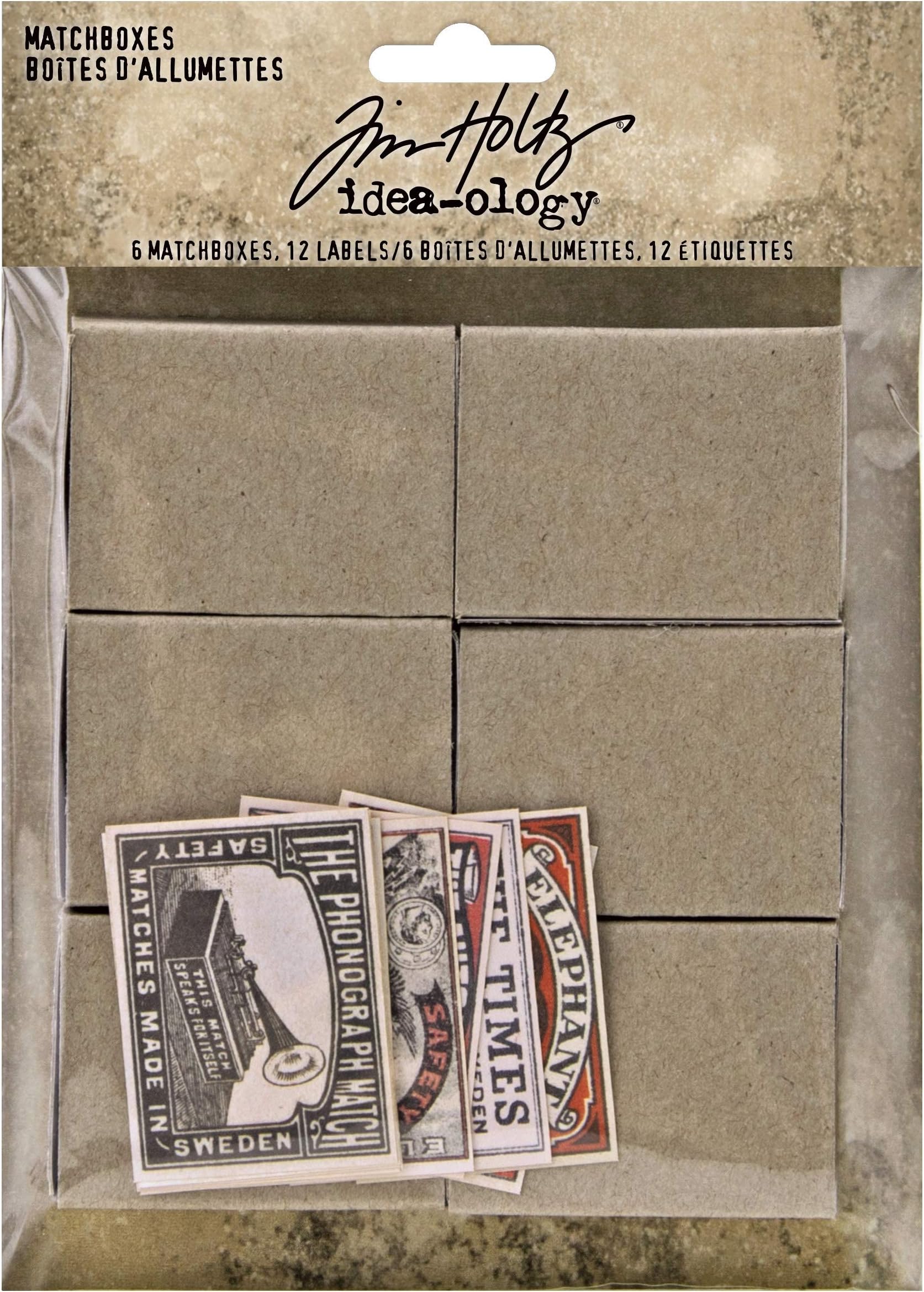 Tim Holtz Idea-ology MATCHBOXES IDEA-OLOG W/LABELS, 0