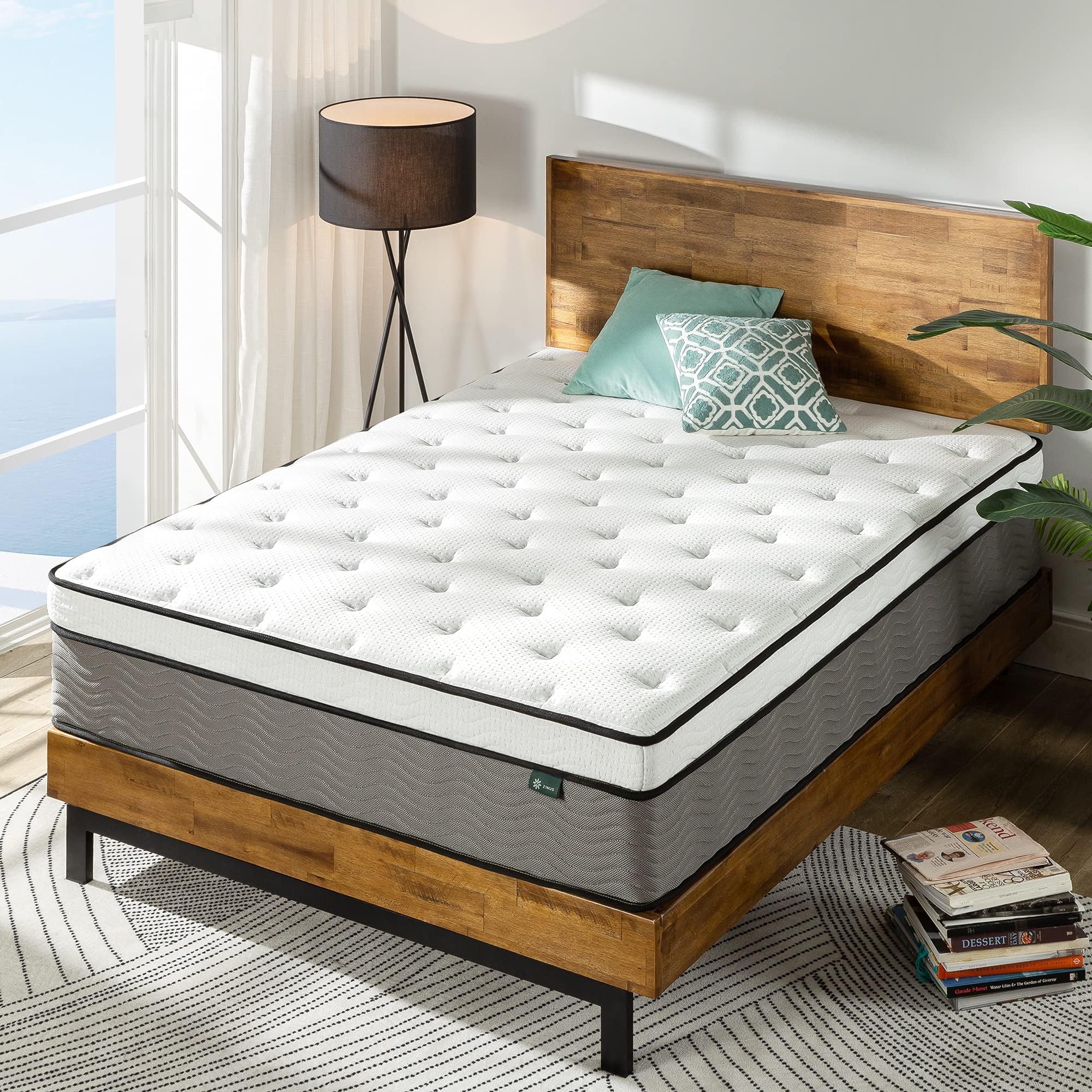 Zinus 14 Inch Support Plus Pocket Spring Hybrid Mattress, King, Strong Coils for Durable Support, Pocket Innersprings for Motion Isolation, Mattress in A Box