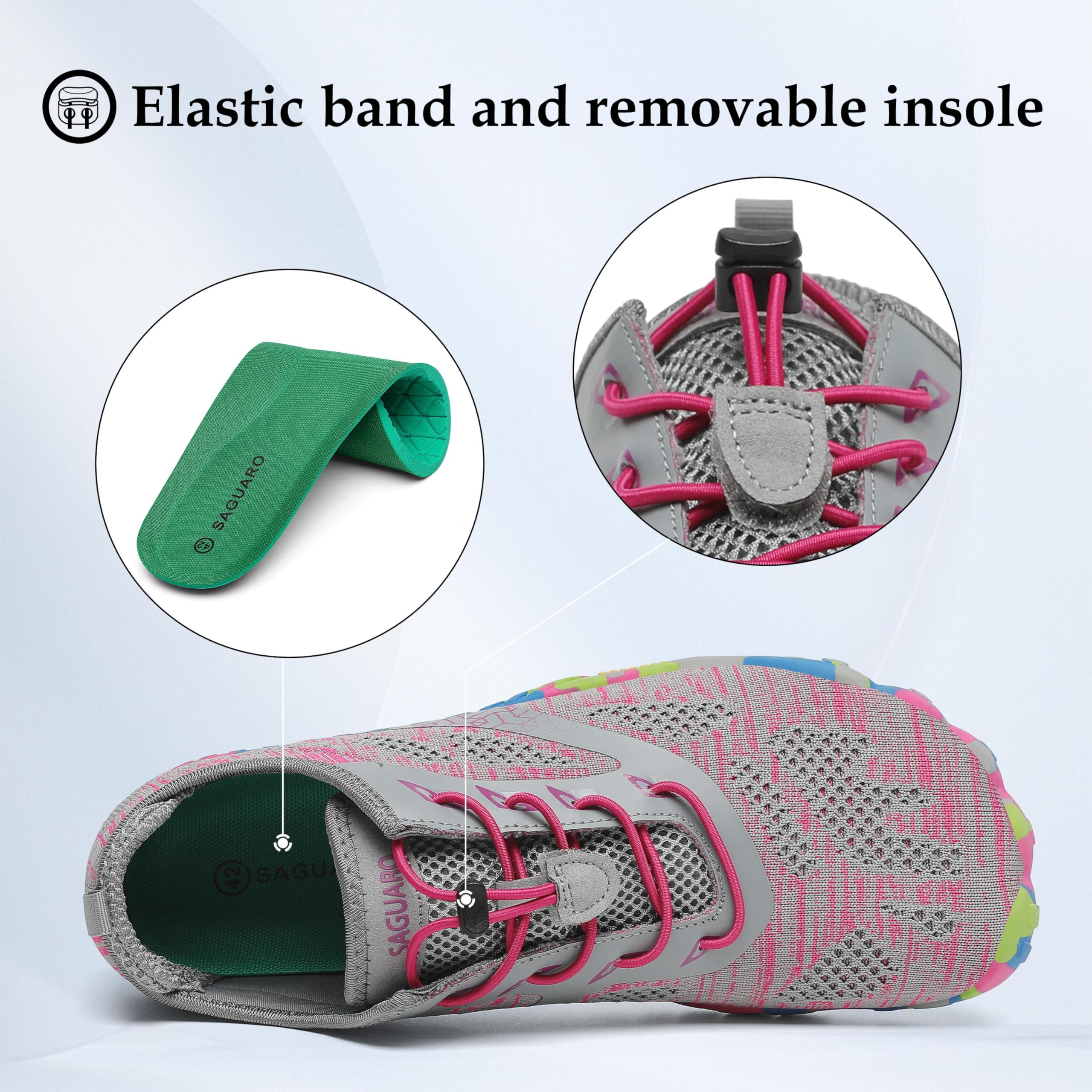SAGUARO Scarpe Barefoot Minimaliste Uomo Scarpe da Trail Trekking Scarpette da Scoglio