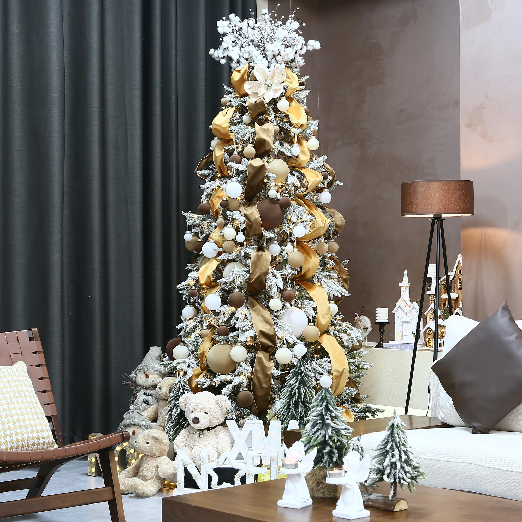 Set 24 Palline Di Natale In Velluto Infrangibili Da 6 Cm, Colori Bordeaux E Blu Navy Con Dettagli Oro, Per Albero E Decorazioni