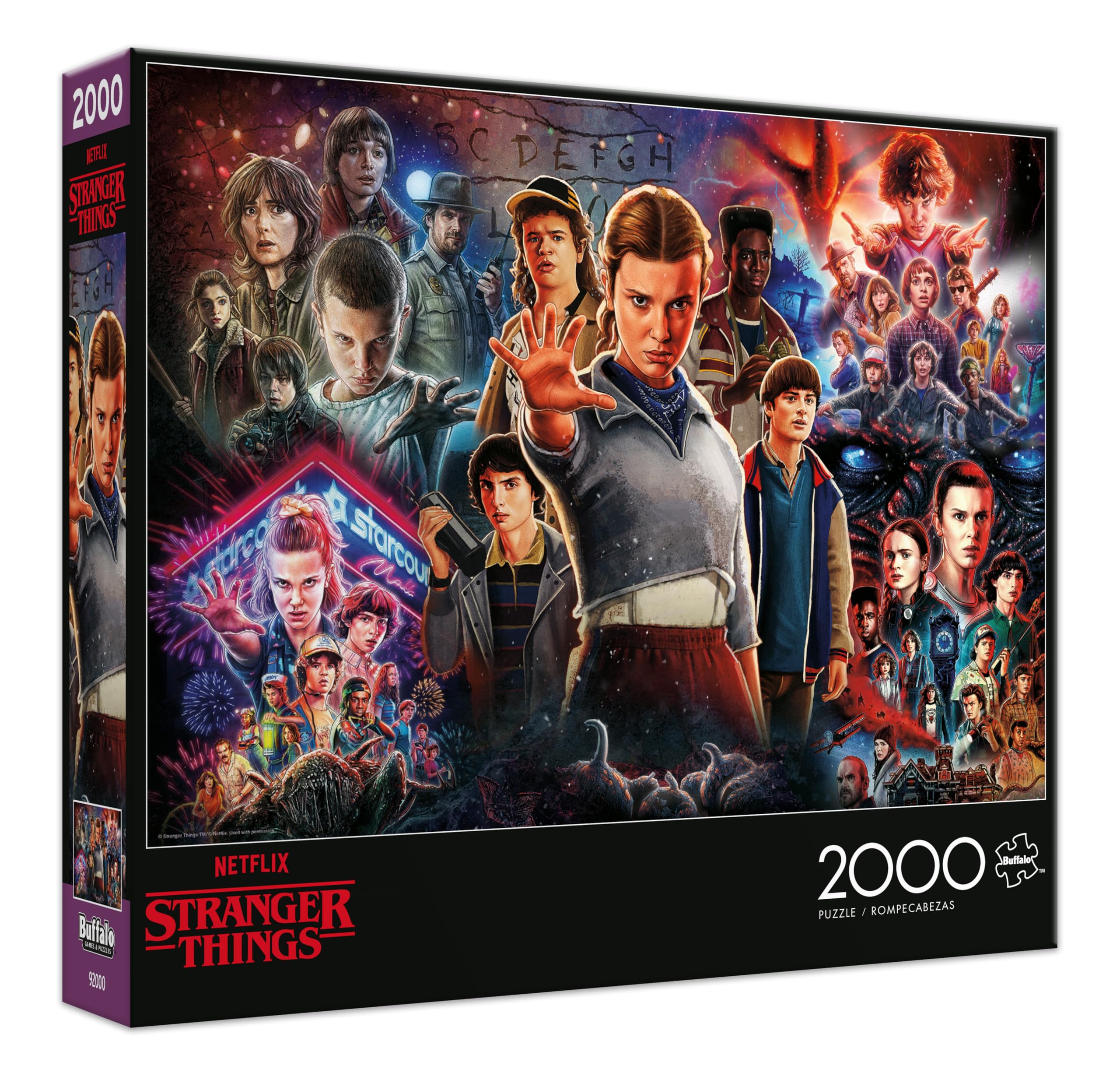 Buffalo Games – Stranger Things Collage - 2000 Piece Jigsaw Puzzle for Adults - Colorful Puzzles for Adults – Precision-Cut Pieces, Beautiful Artwork,