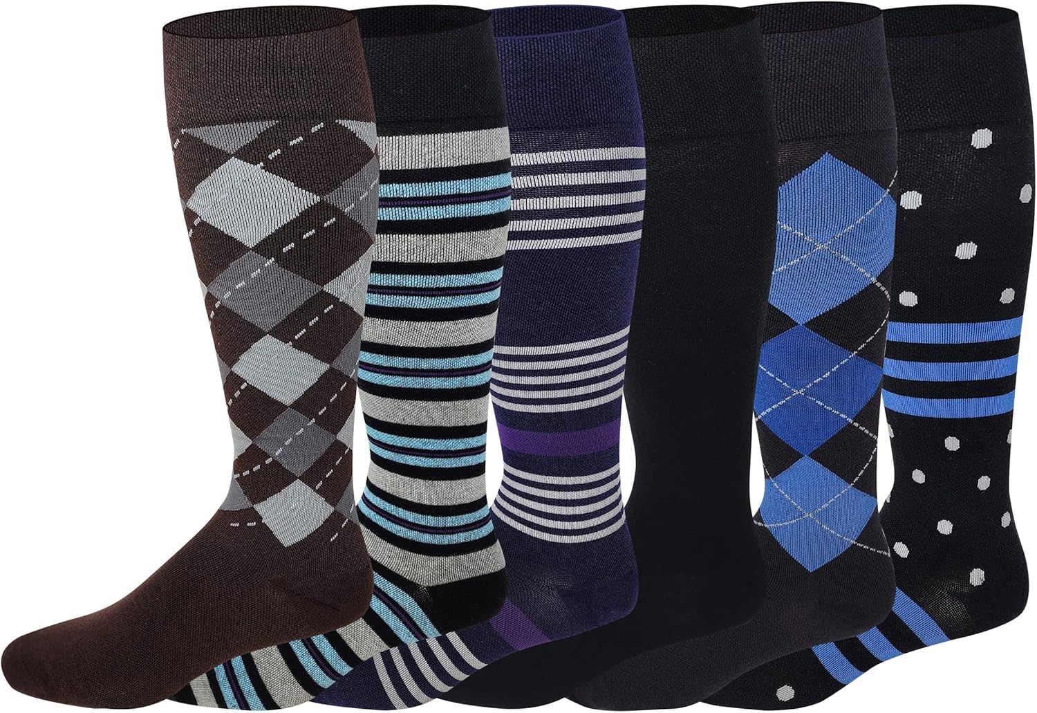 Different Touch Dr. Shams 6 pairs pack everyday Cotton compression knee high socks - Image 3