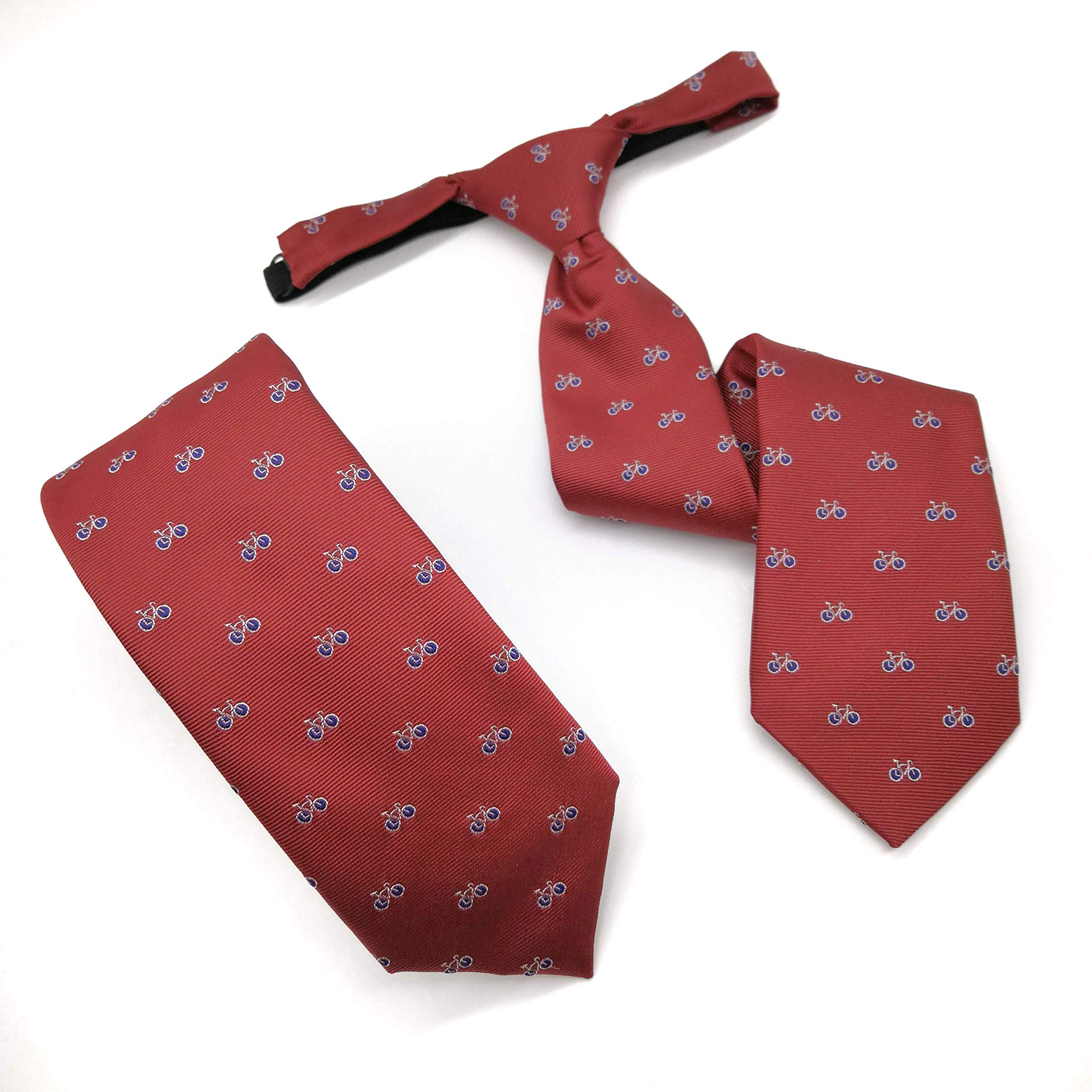 Corbata roja con bicicletas hombre- niño