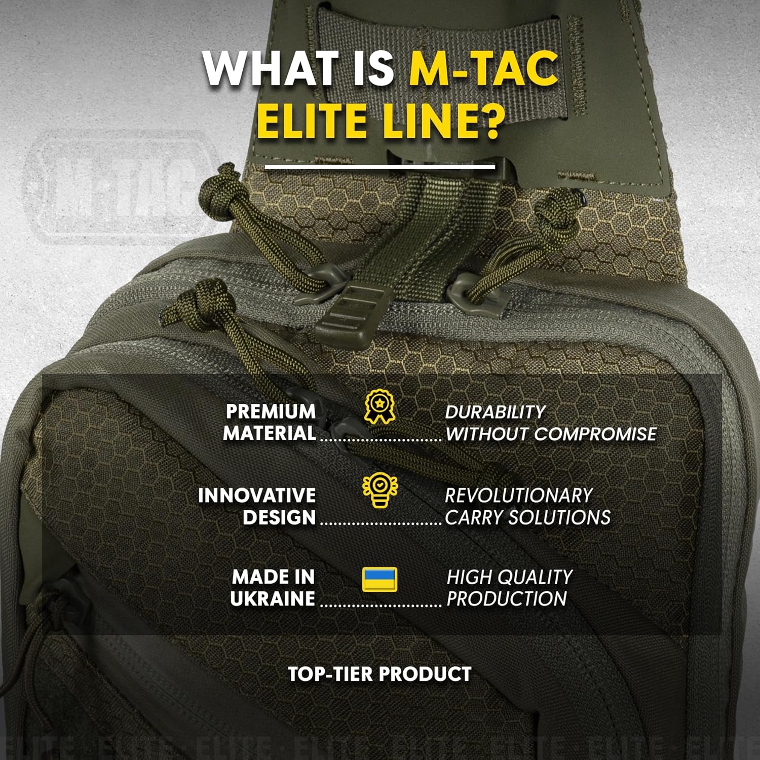 M-Tac Elite Sling Bag - EDC Tactical Crossbody Concealed Carry CCW Chest Pack