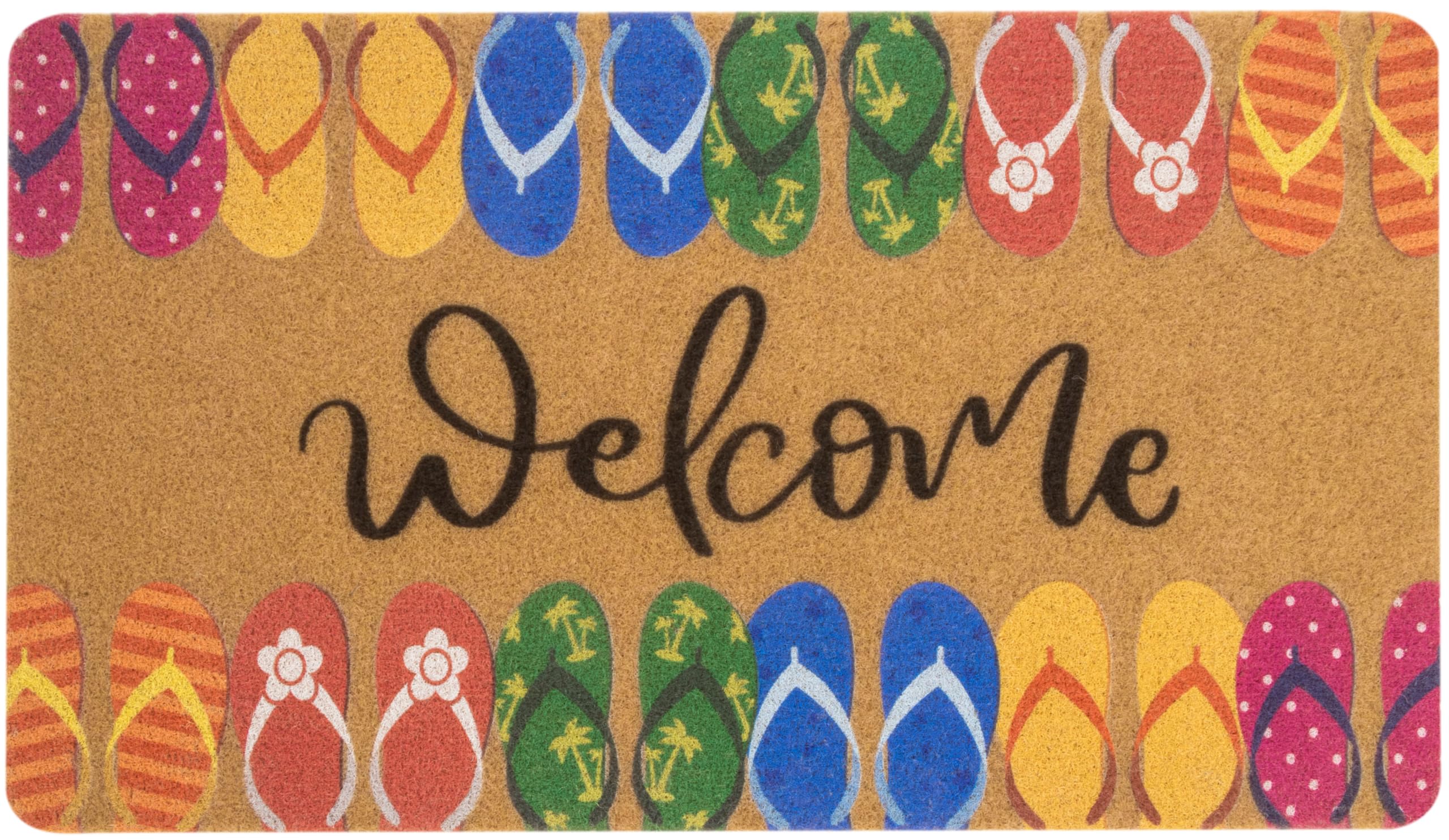 Tapis de porte en fibre de coco 40x60cm pour entrée intérieure et extérieure