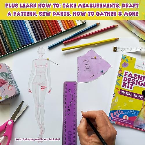 Miniatura 5 de Kits de diseño de moda para niñas. Aprende a usar patrones, dibujar y rediseñar patrones, coser y hacer un vestido de novia y más para la muñeca